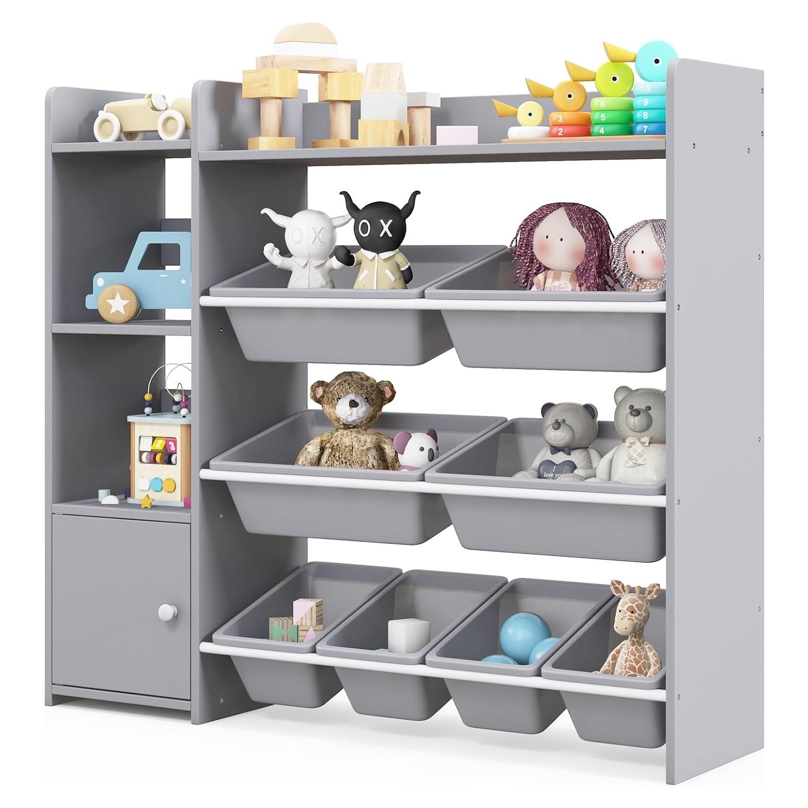 Organizador de Almacenamiento de Juguetes Costzon 4 Niveles 8 Contenedores