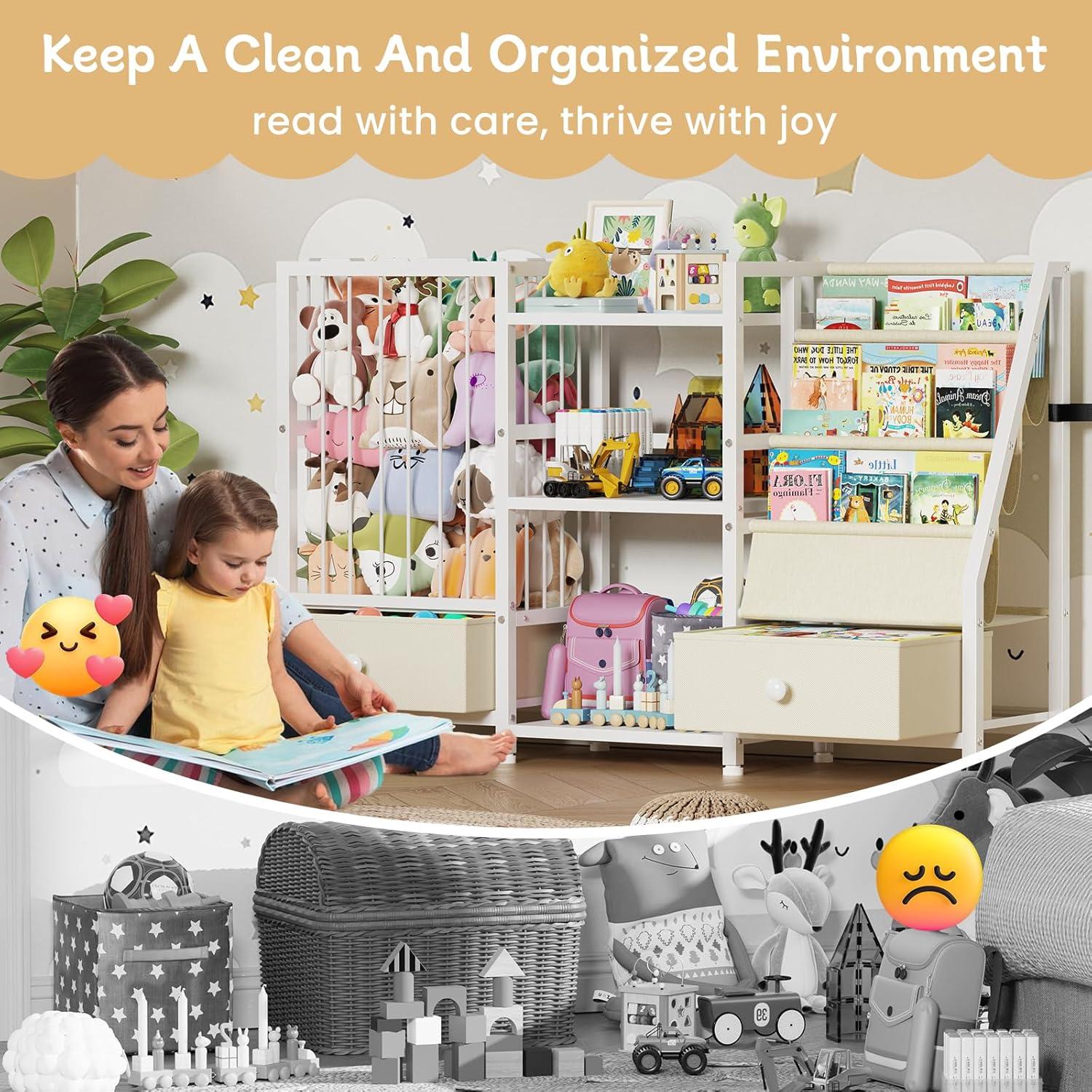 Estantería Montessori Creso hom para Niños 3 Niveles Blanco