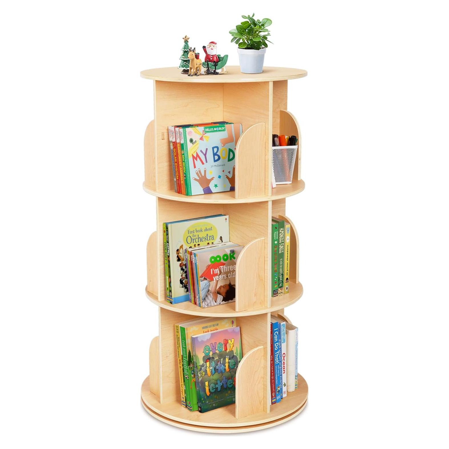 Estantería Rotativa OOOK 3 Niveles 96.5 cm Madera Compacta