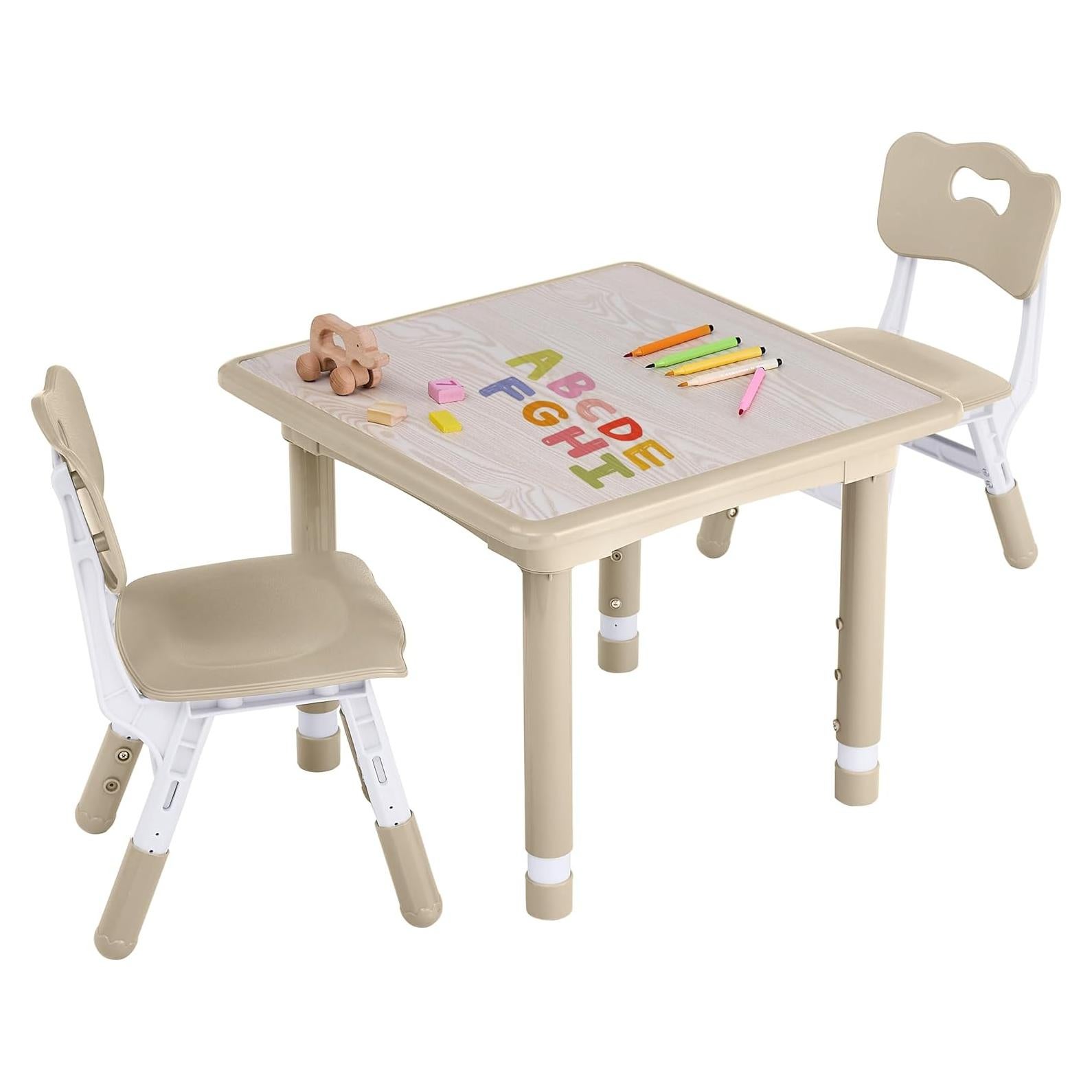 Juego de Mesa y Sillas Ajustable GITAWUSA para Niños 3-8 Años