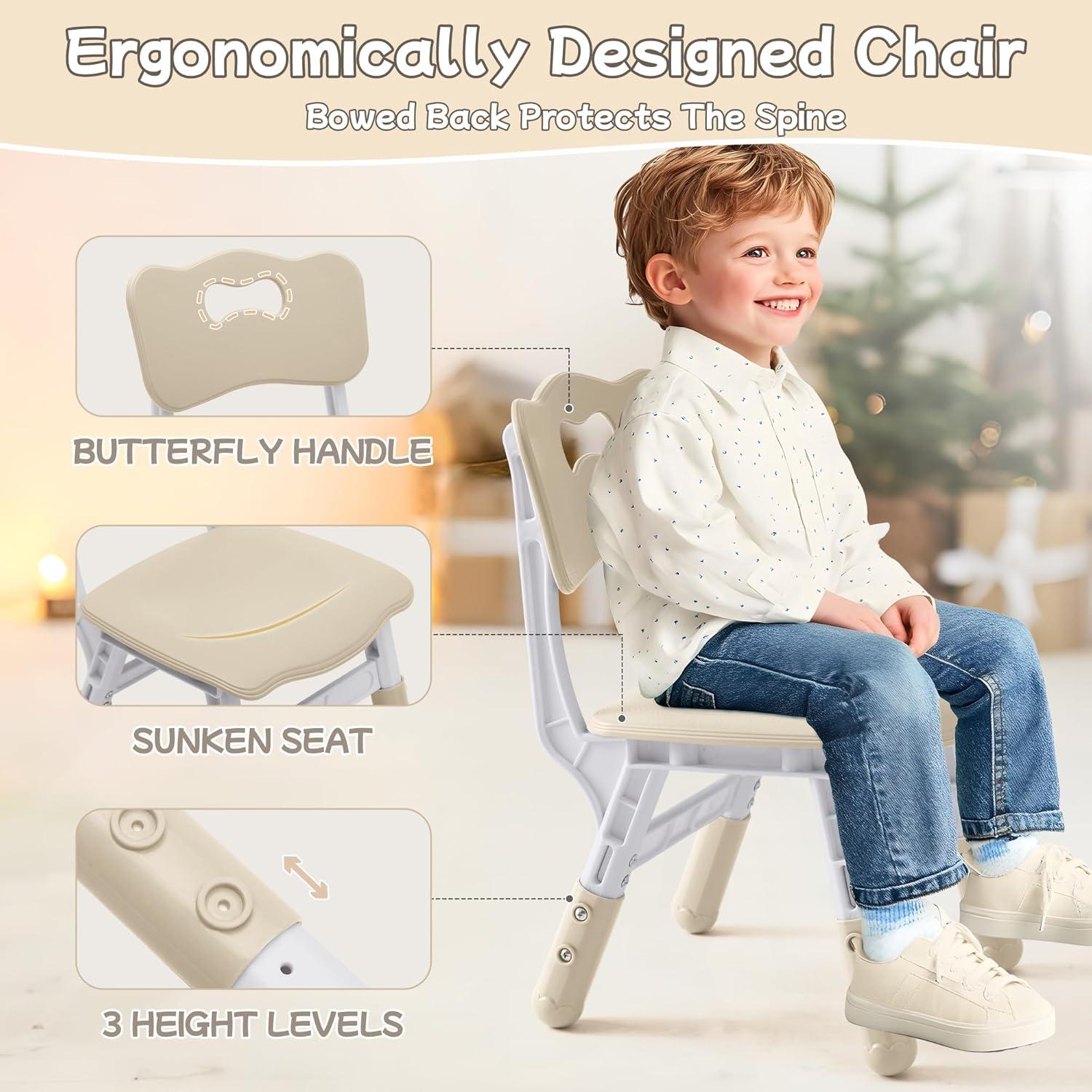 Juego de Mesa y Sillas Ajustable GITAWUSA para Niños 3-8 Años