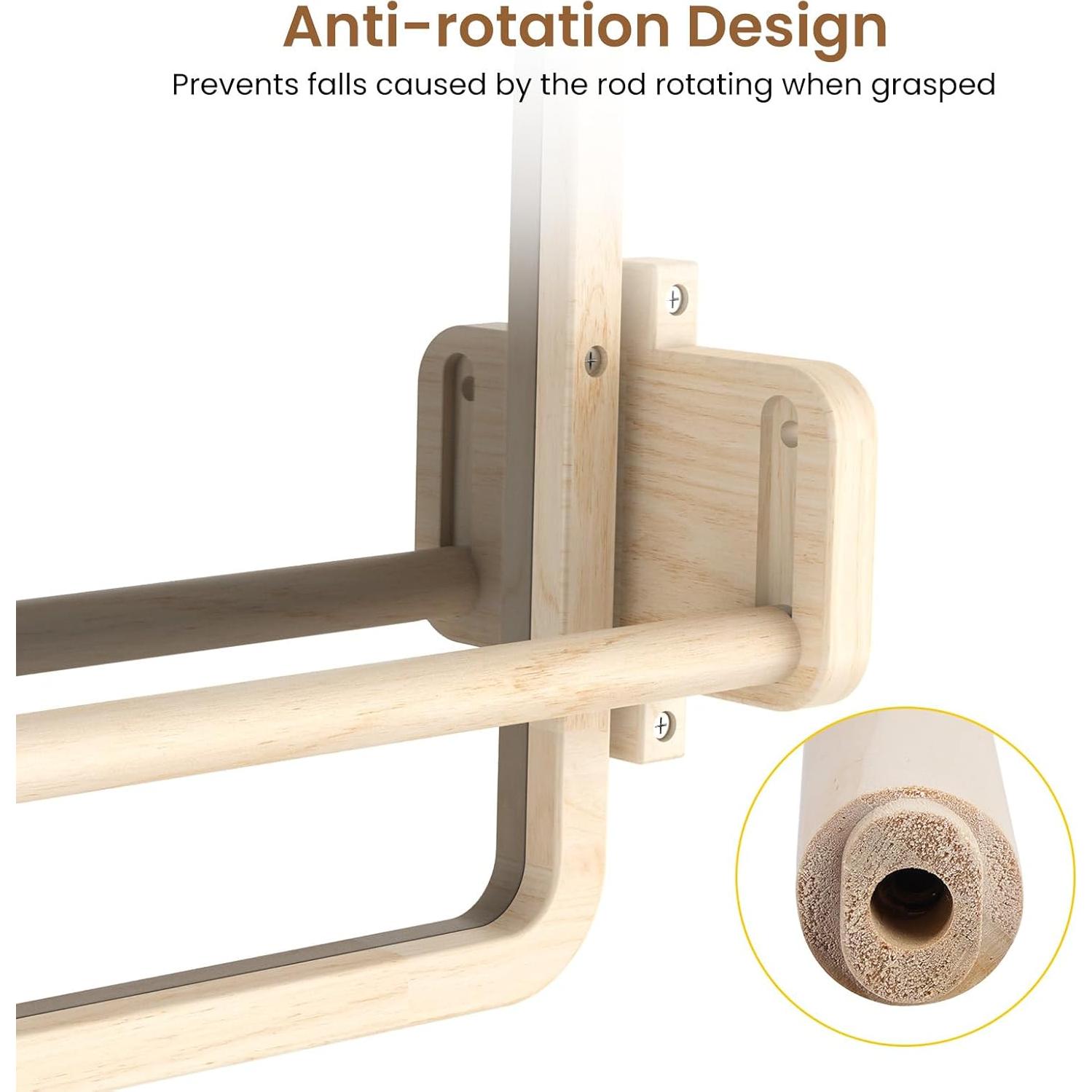 Espejo Montessori Woodtoe Ajustable con Barra para Bebés 38x54cm