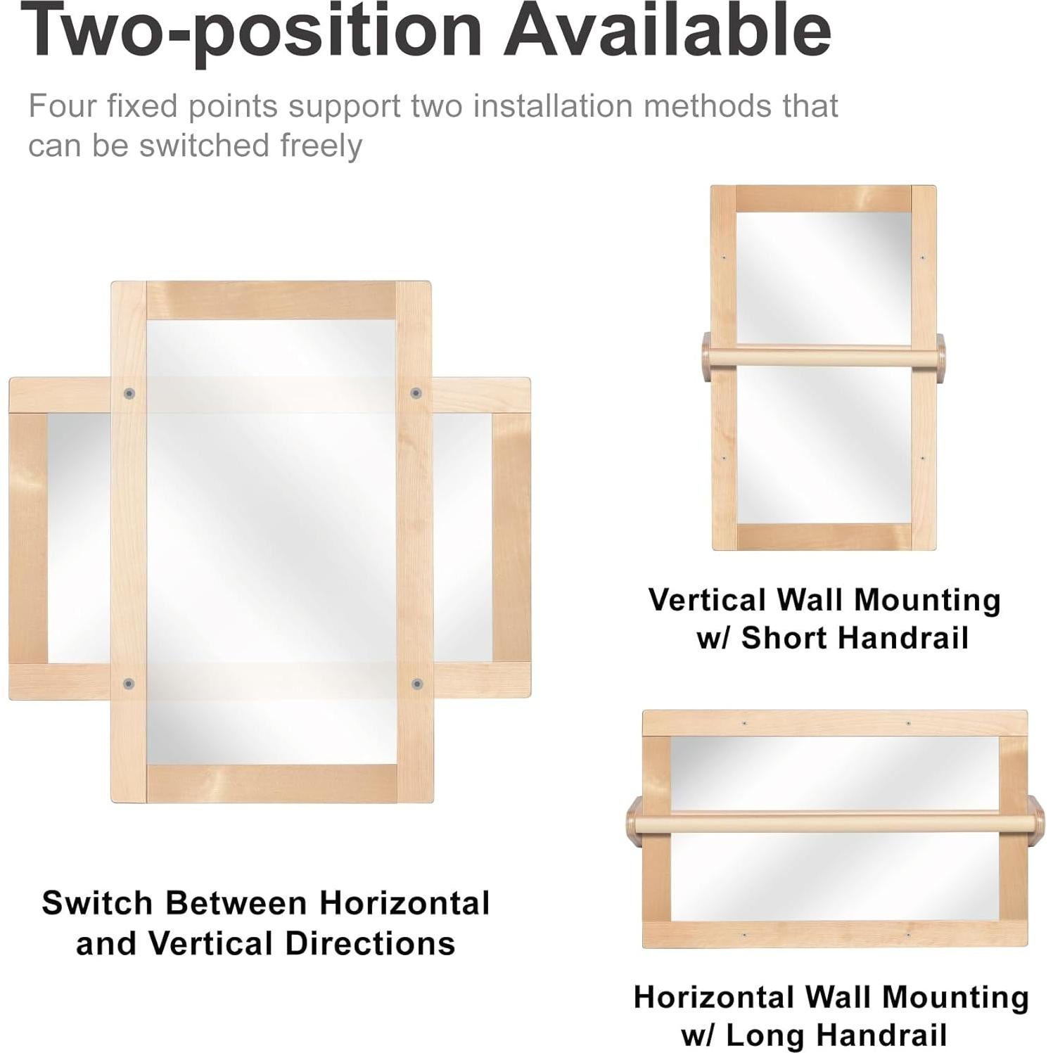 Espejo de Seguridad Montessori KRAND 40x60cm Natural