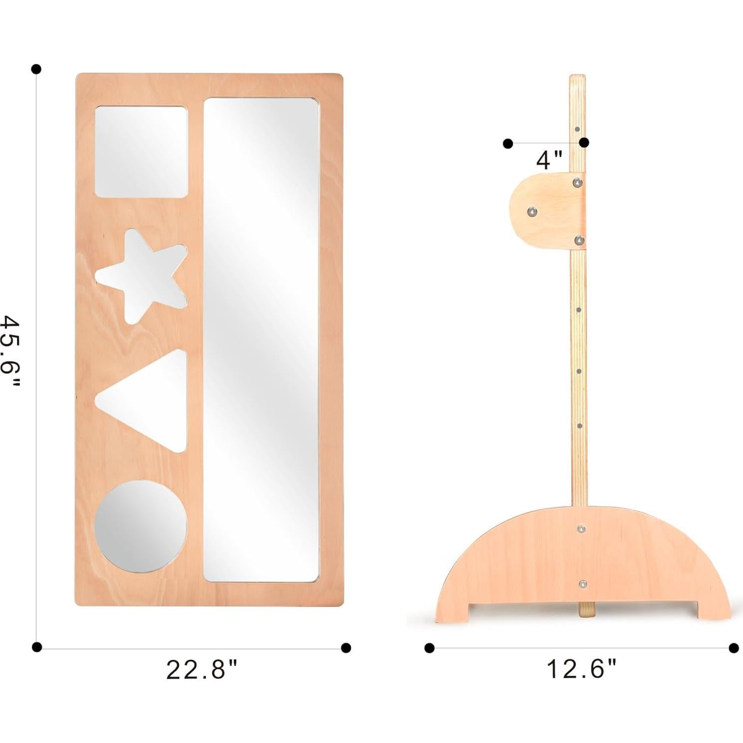Espejo Sensorial Irrompible Bolocon con Barra Elevación 57.9x115.8cm