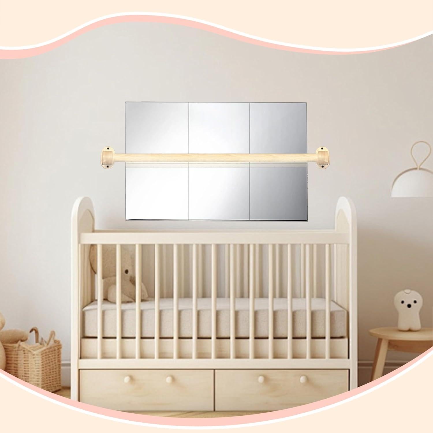 Espejo Montessori con Barra de Levantamiento Yiqiying 91.2x40.6 cm