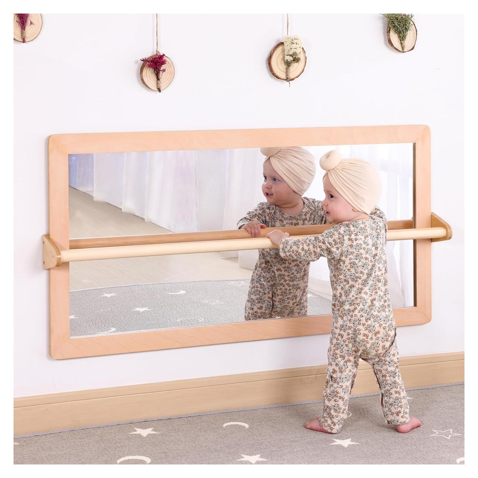 Espejo de Seguridad Montessori KRAND 115.8x57.9 cm Natural