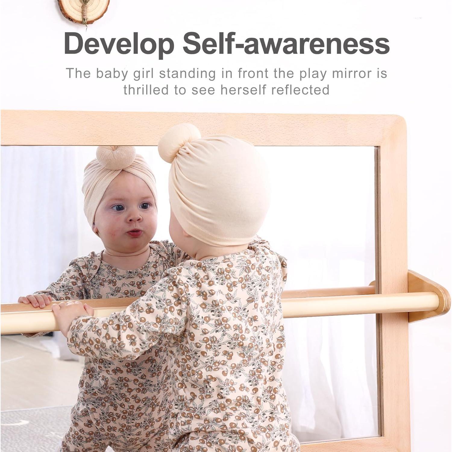 Espejo de Seguridad Montessori KRAND 115.8x57.9 cm Natural