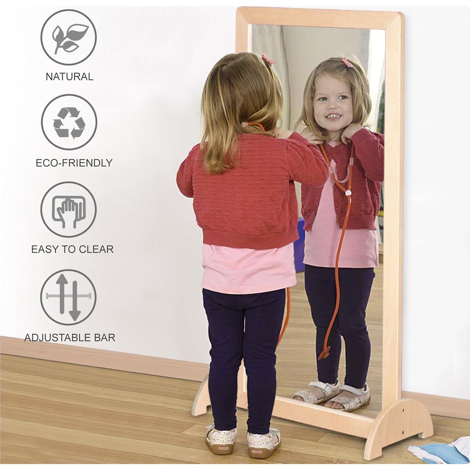 Espejo de Seguridad Montessori KRAND 115.8x57.9 cm Natural