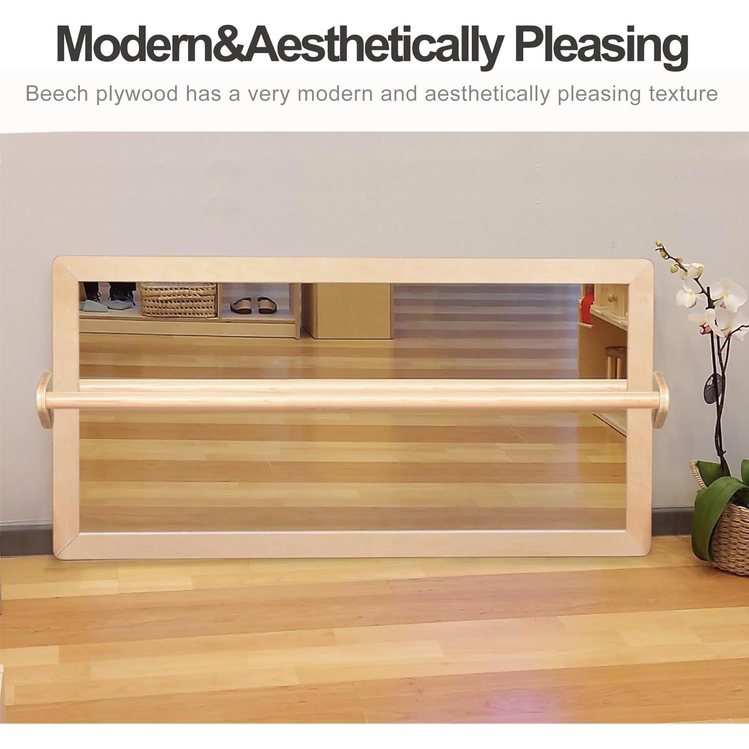 Espejo de Seguridad Montessori KRAND 115.8x57.9 cm Natural