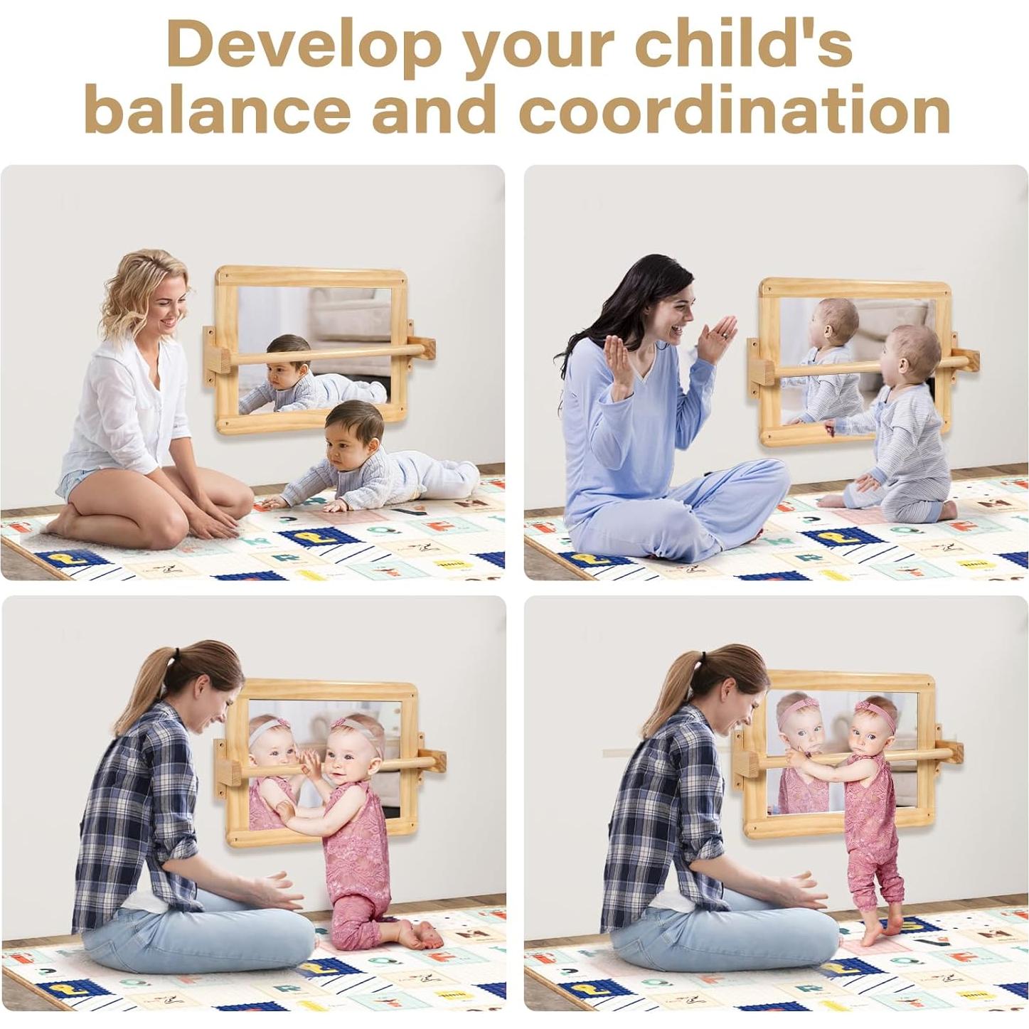 Espejo Montessori DGD para Bebés en Pared Irrompible 50.8x40.6cm