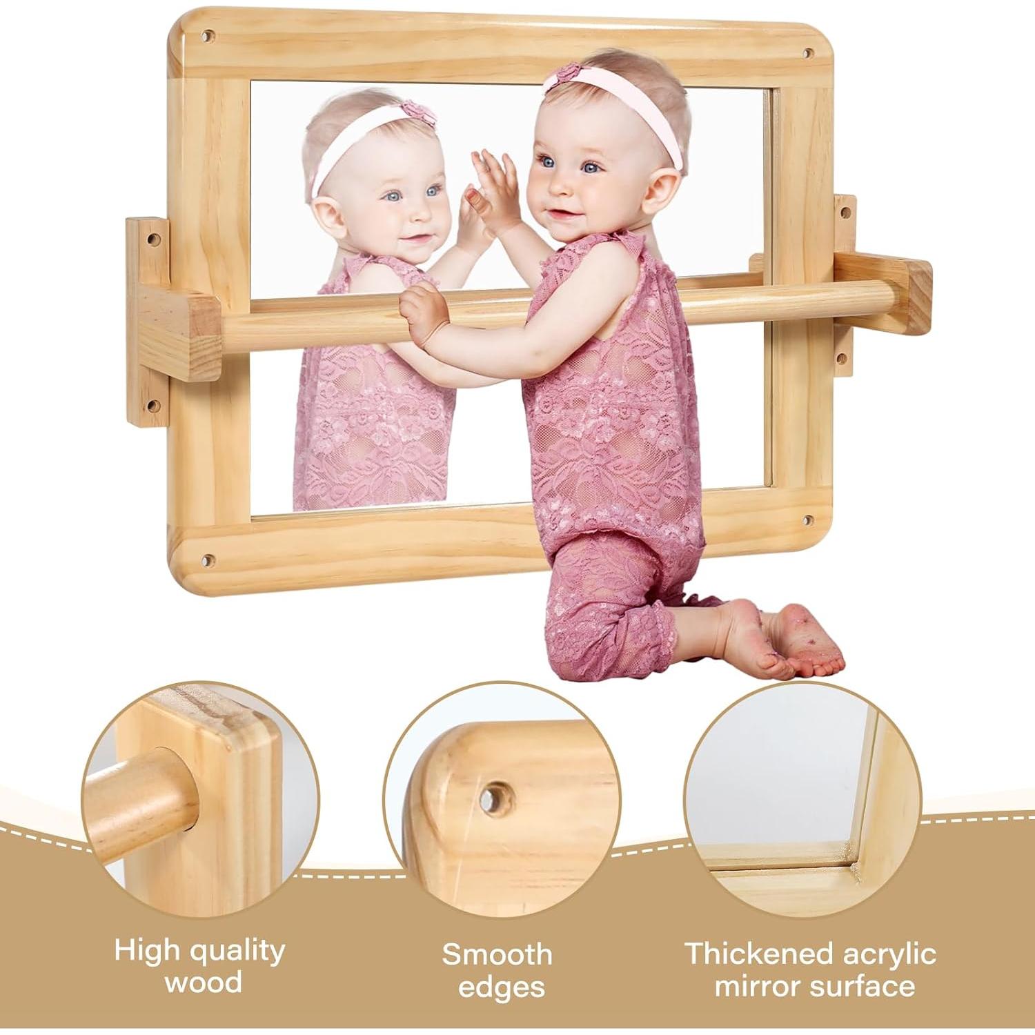 Espejo Montessori DGD para Bebés en Pared Irrompible 50.8x40.6cm