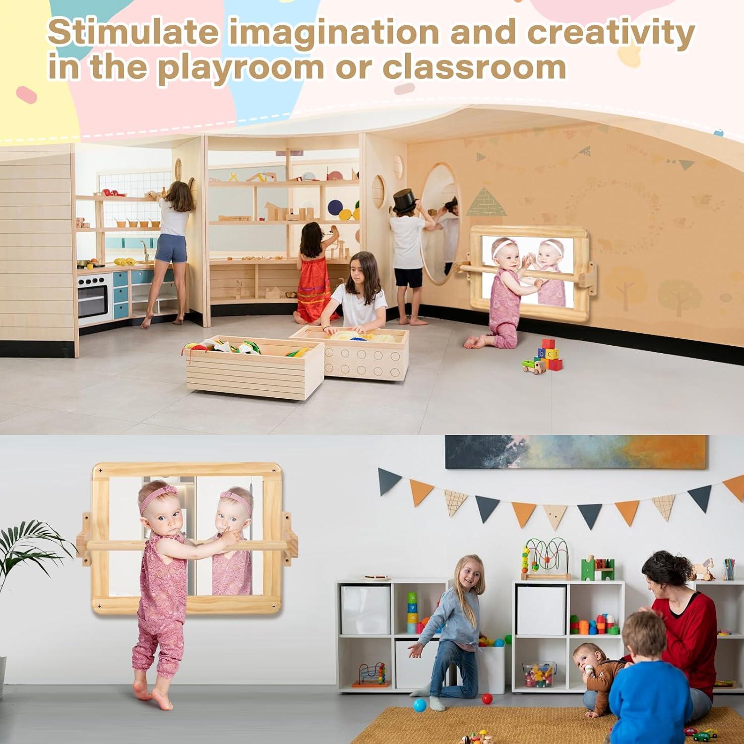 Espejo Montessori DGD para Bebés en Pared Irrompible 50.8x40.6cm