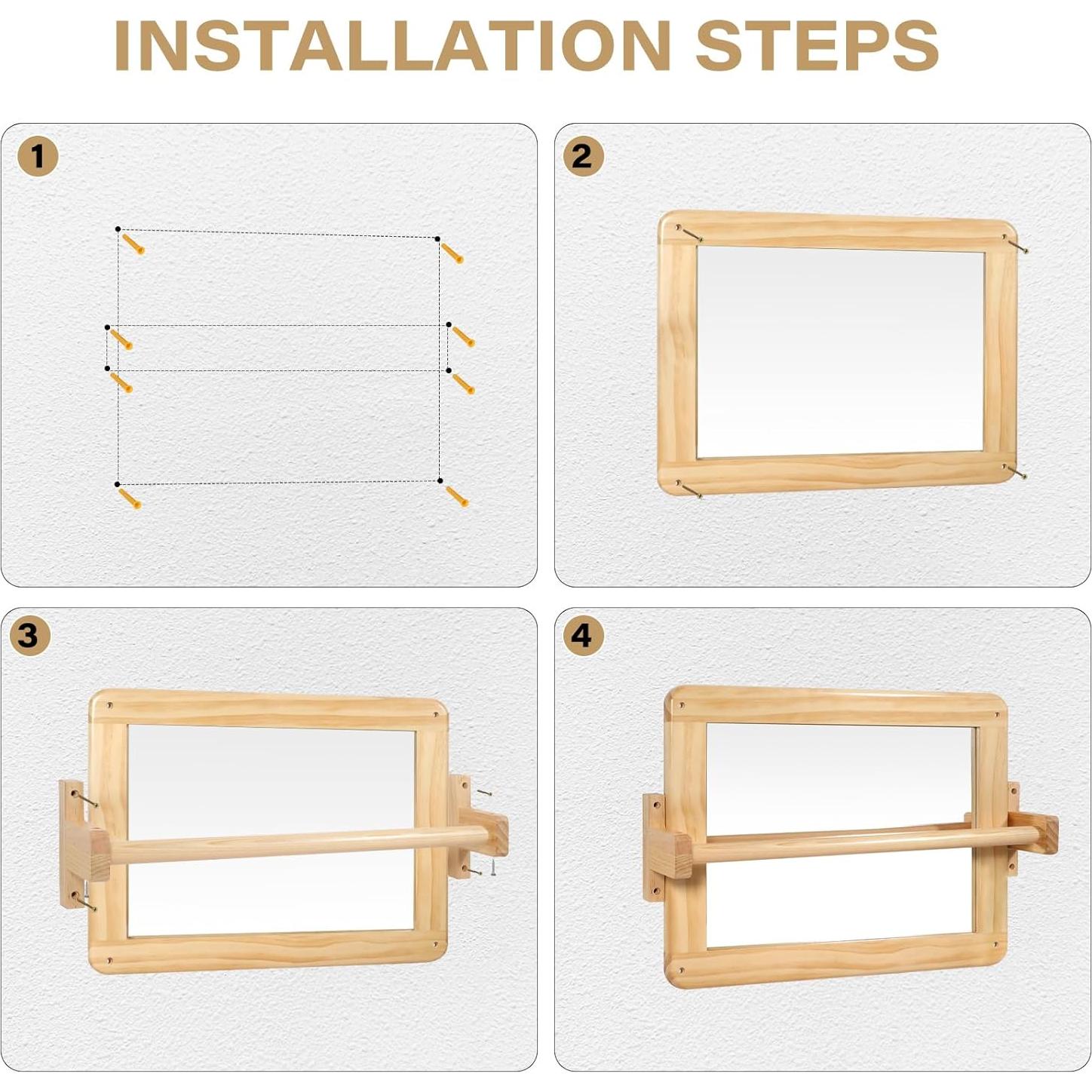 Espejo Montessori DGD para Bebés en Pared Irrompible 50.8x40.6cm