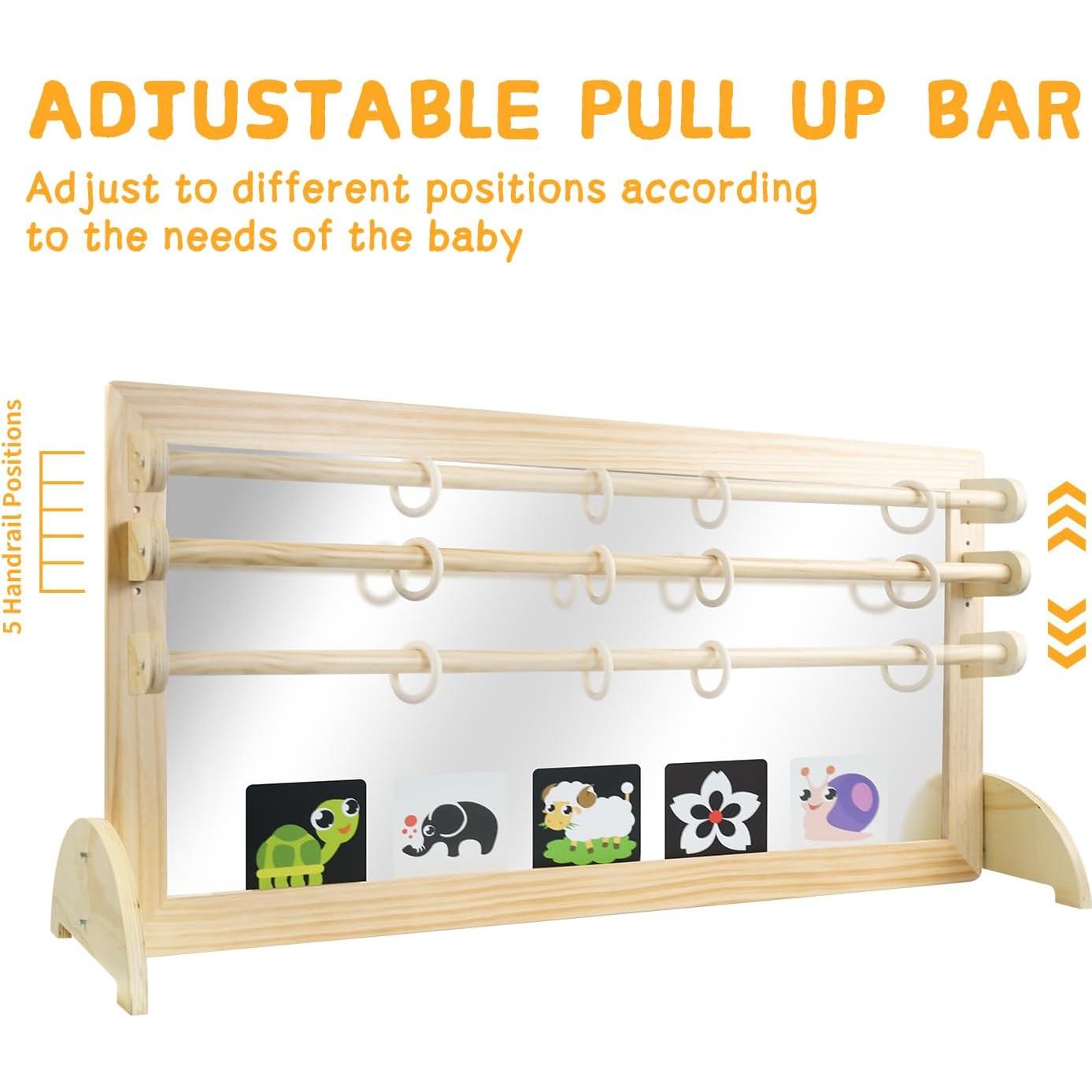 Espejo Montessori LAKNUAL 57.8x123.7 cm con Barra Ajustable