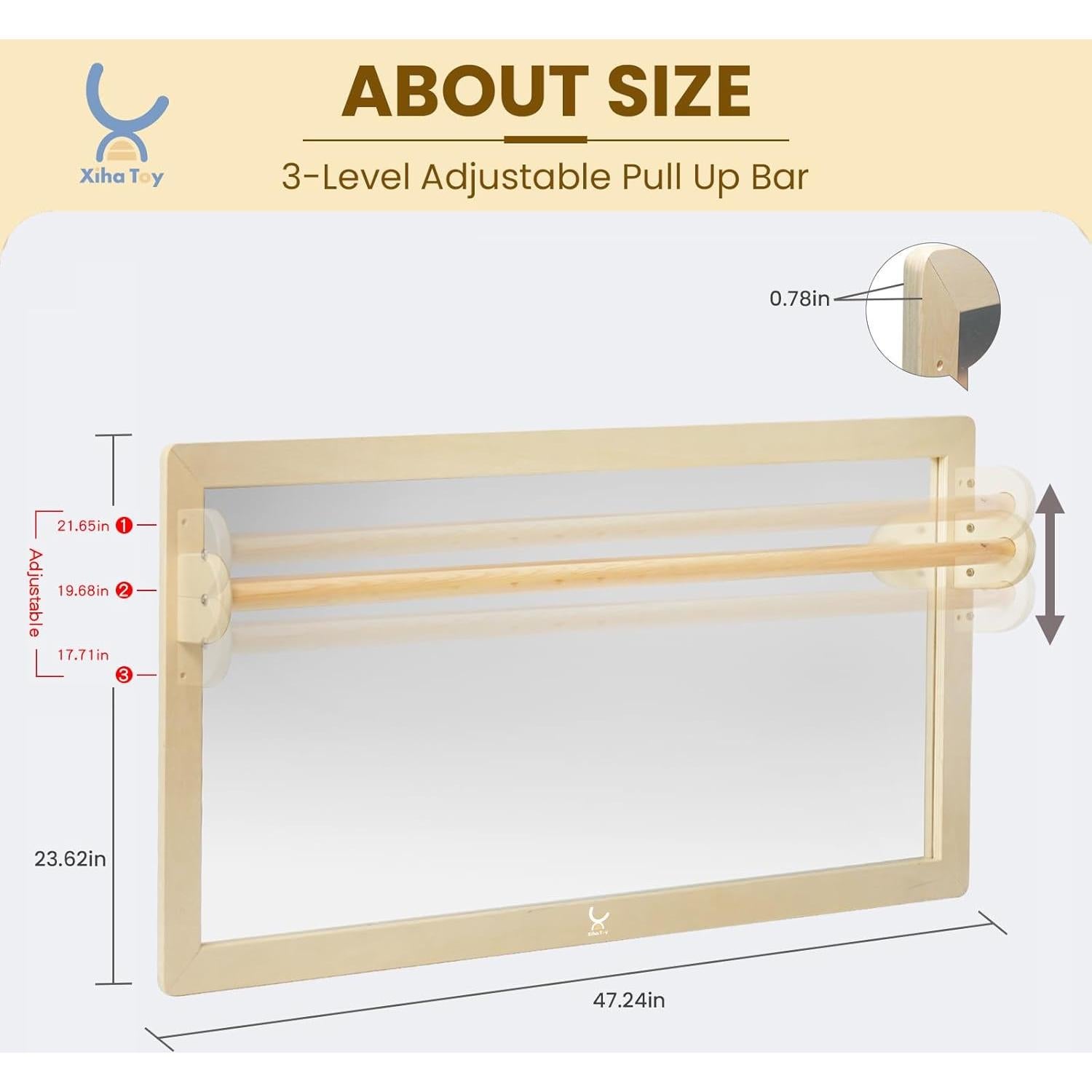 Espejo de Coordinación Montessori XIHAToy 120x60 cm Acrílico