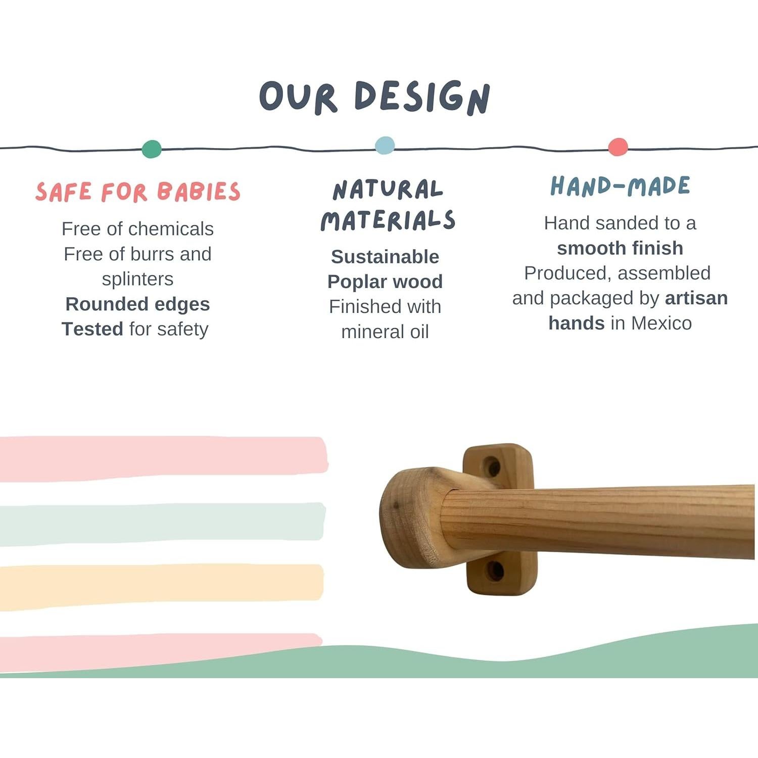 Barra de Tirar Montessori MonSensory 82.5 cm para Bebés