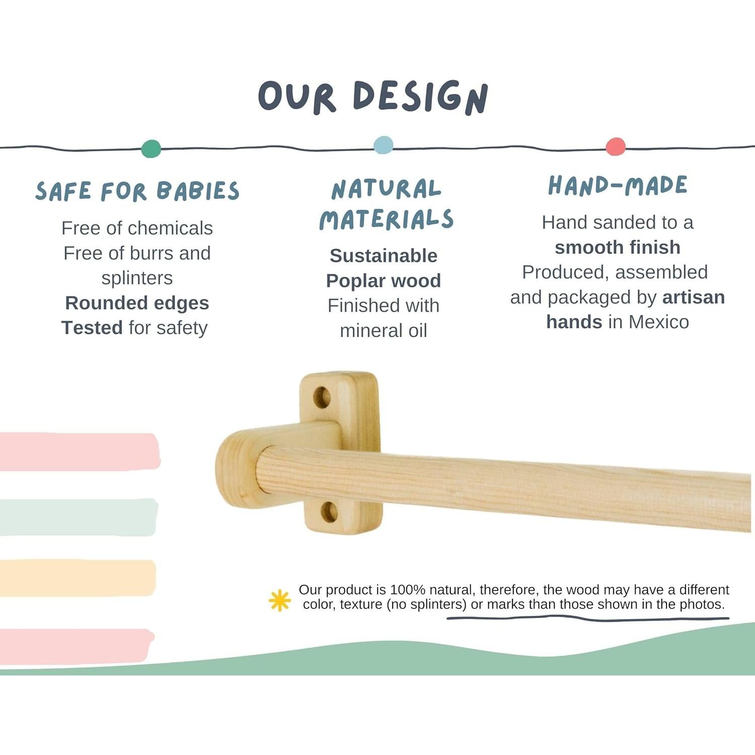 Barra de Tirar Montessori MonSensory 82.5 cm para Bebés