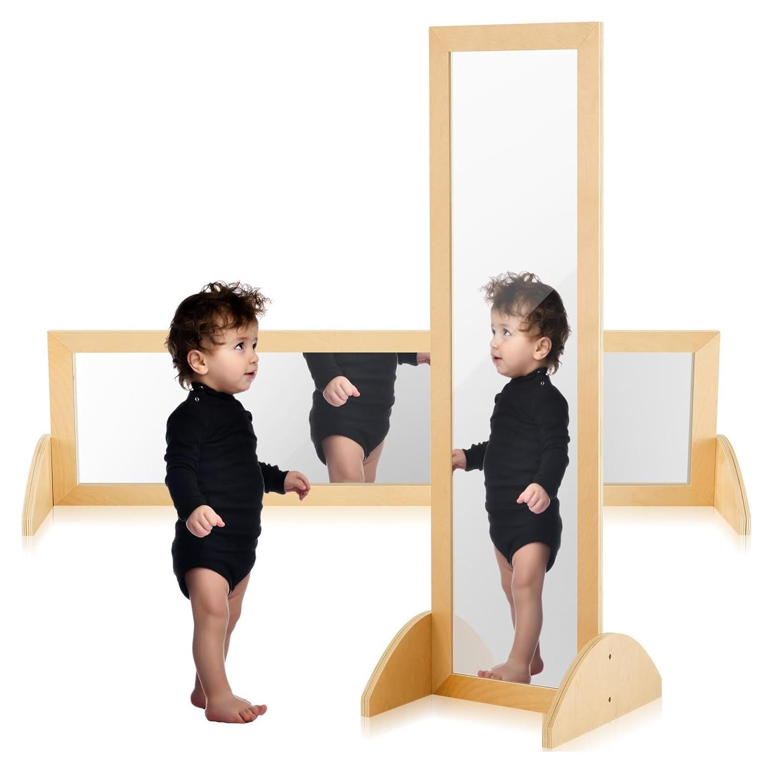 Espejo Montessori Infantil Irrompible Lineshading 116x39.6cm