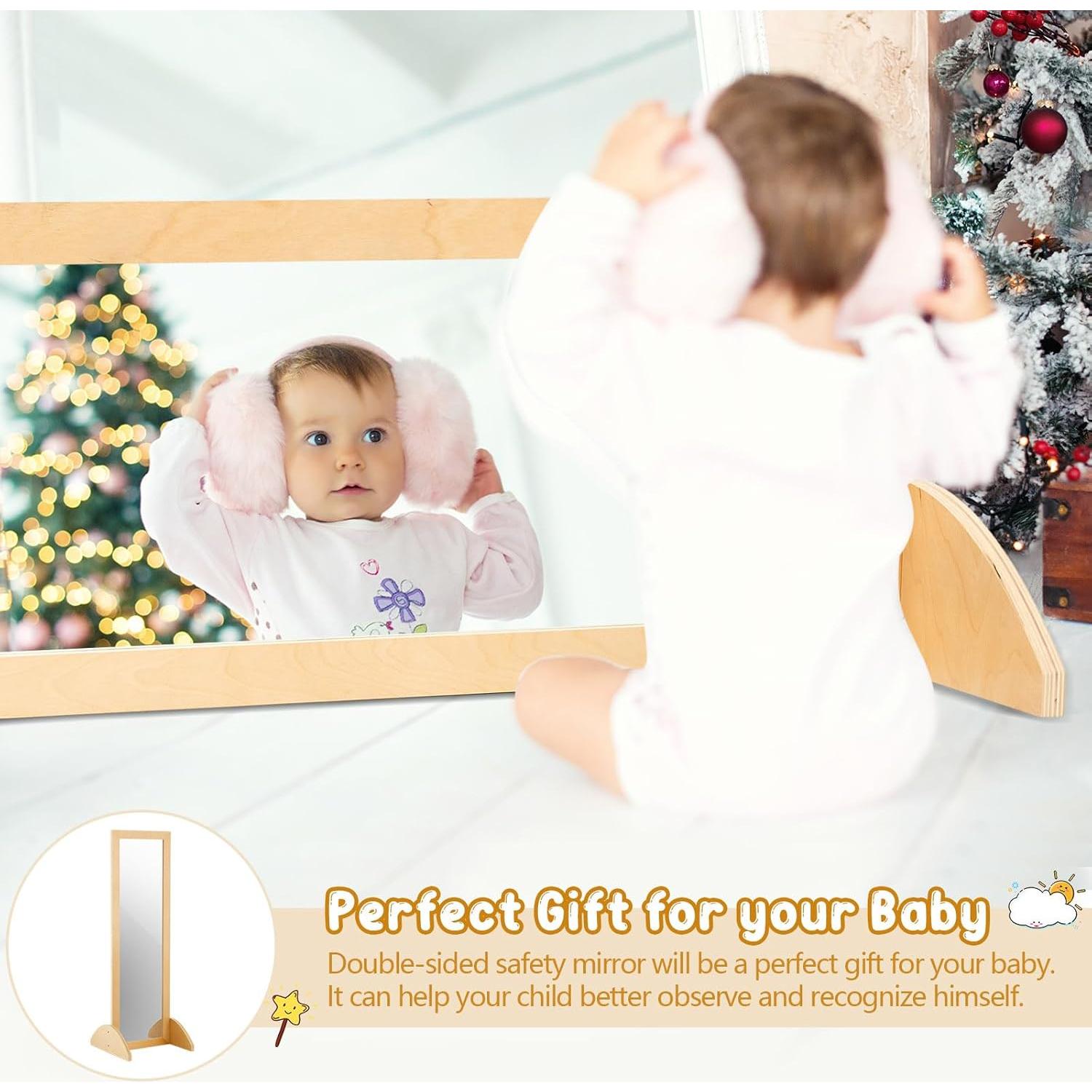 Espejo Montessori Infantil Irrompible Lineshading 116x39.6cm