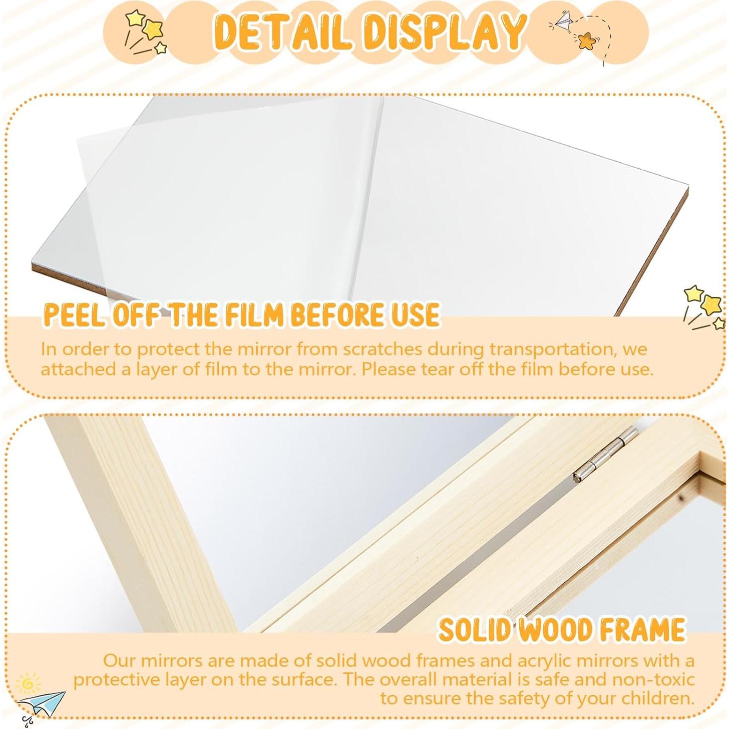 Espejo Montessori 3 Paneles Threehoney 25x17 cm Irrompible