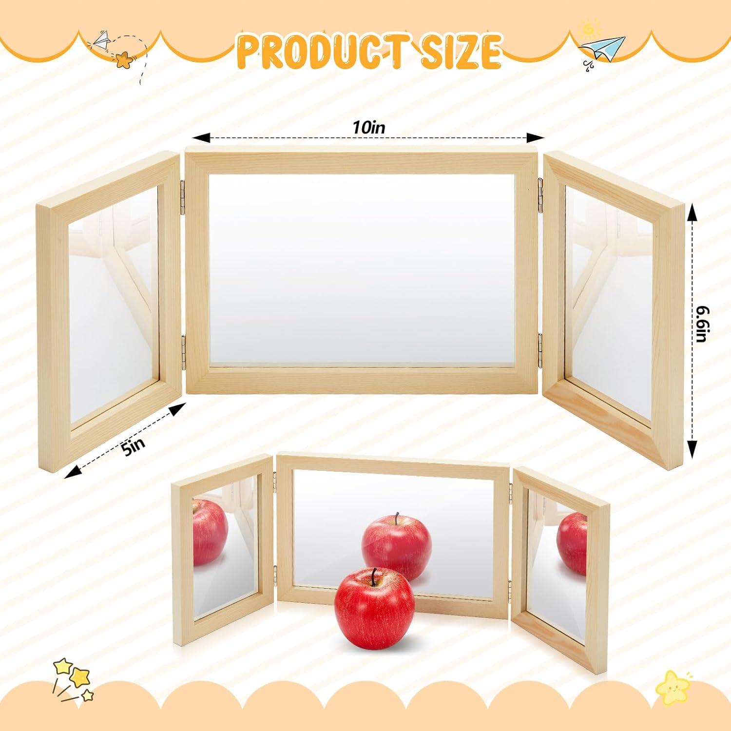 Espejo Montessori 3 Paneles Threehoney 25x17 cm Irrompible