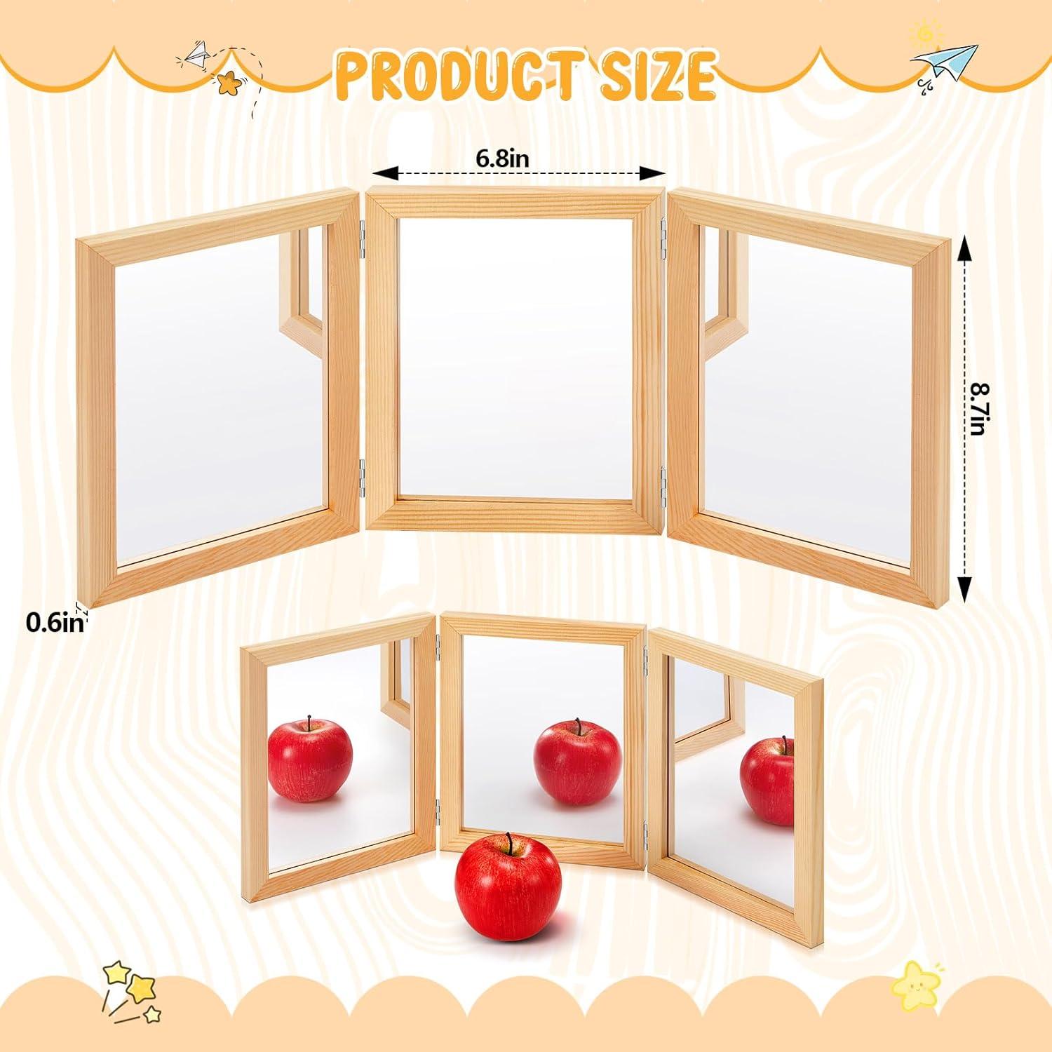Espejo Montessori Threehoney 3 Paneles Acrílico 51.6x22 cm