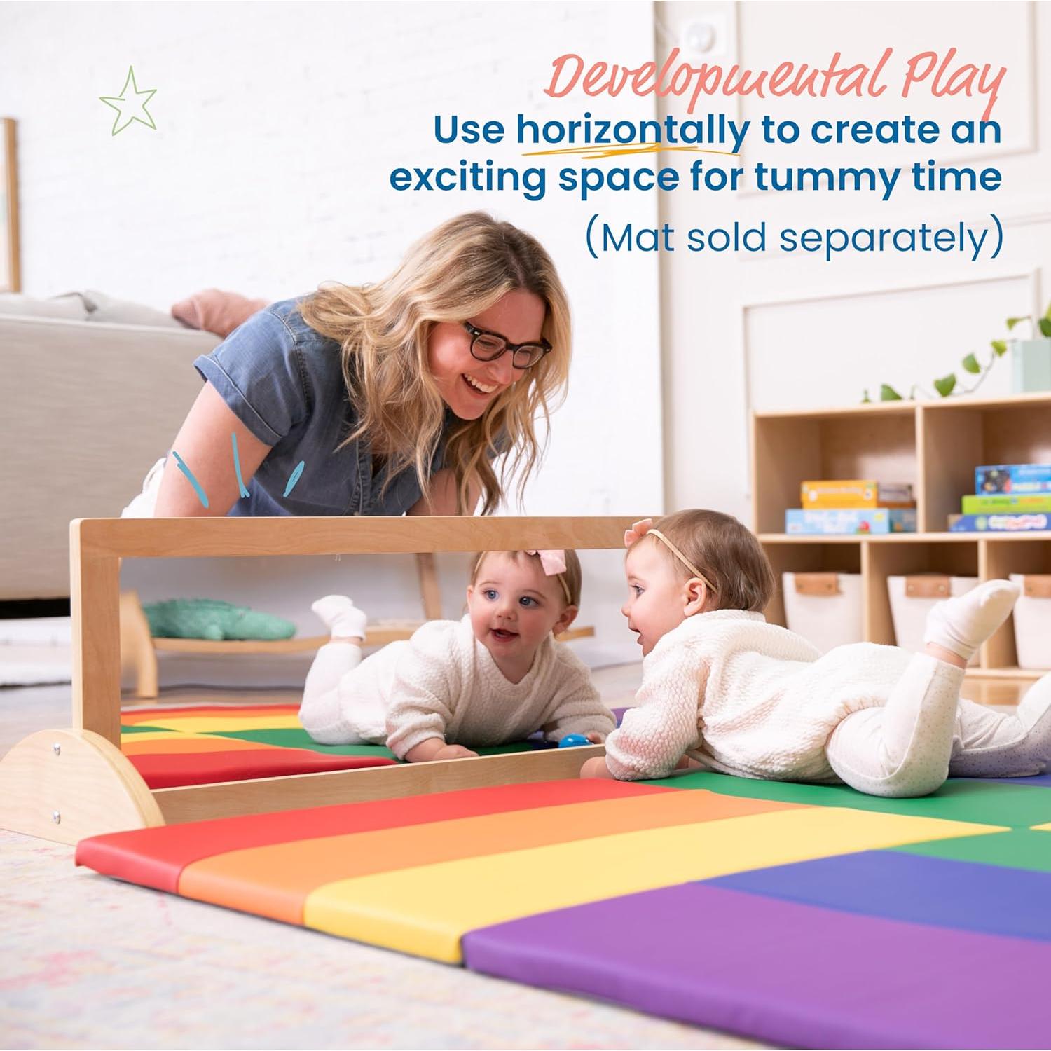 Espejo Bi-Direccional ECR4Kids Natural 39.6x37.1 cm para Niños