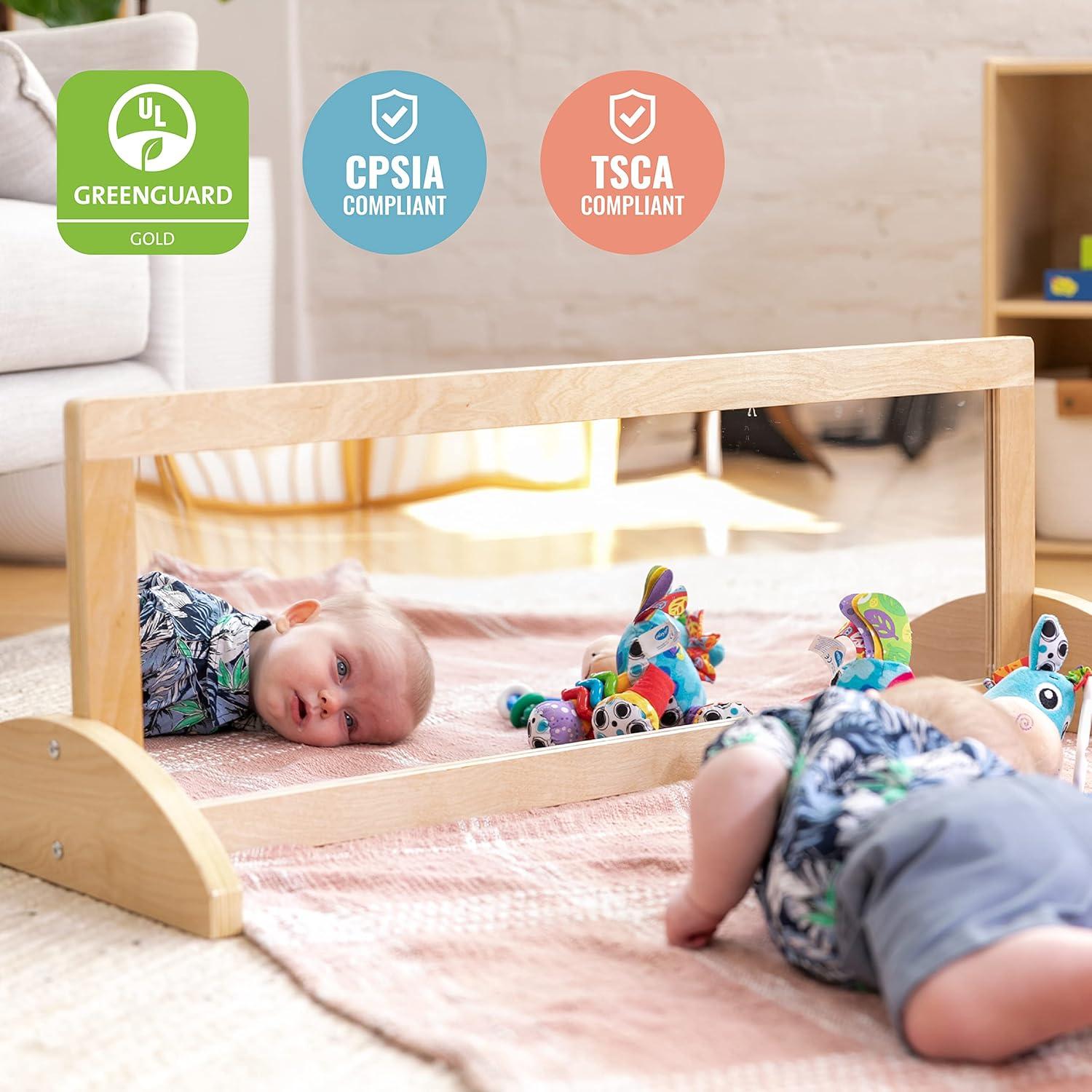 Espejo Bi-Direccional ECR4Kids Natural 39.6x37.1 cm para Niños