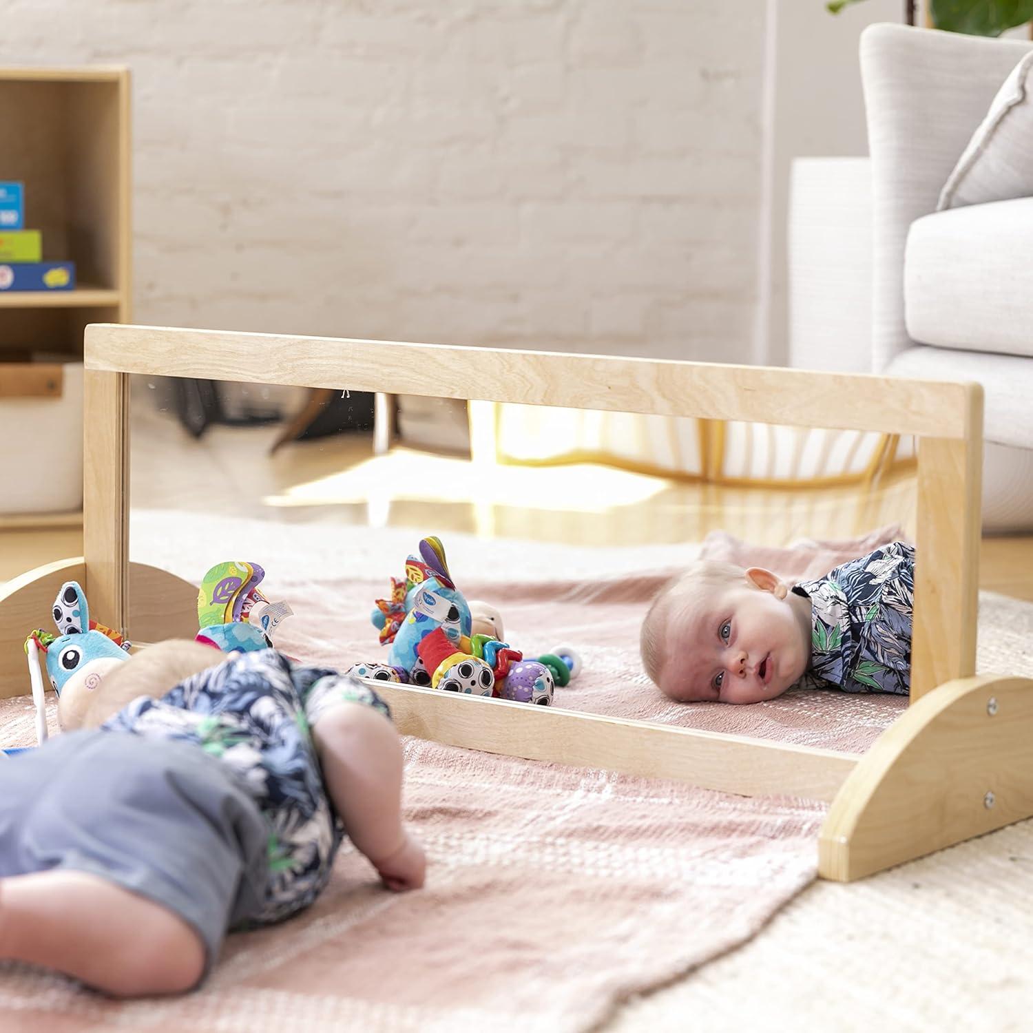 Espejo Bi-Direccional ECR4Kids Natural 39.6x37.1 cm para Niños