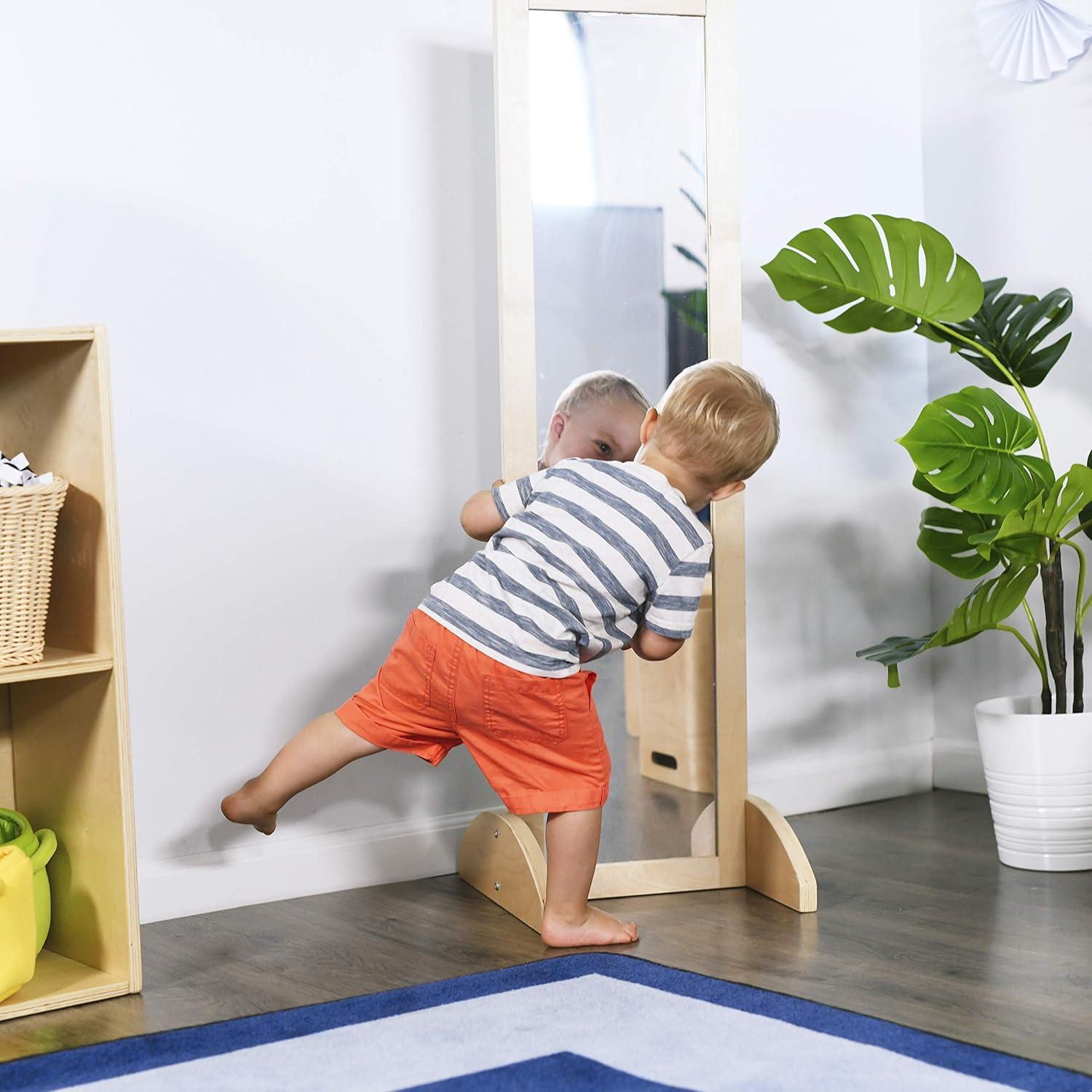 Espejo Bidireccional ECR4Kids Natural 40.6x36.8 cm