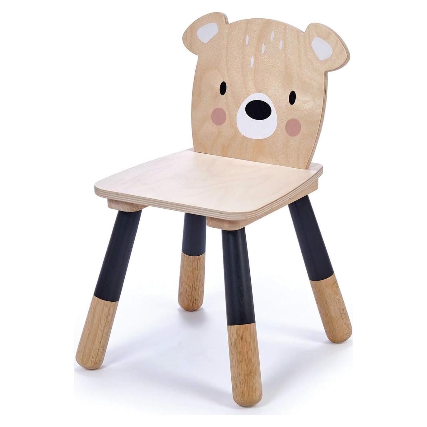 Silla Oso del Bosque Tender Leaf Toys - Madera Ecológica 32x30x48 cm