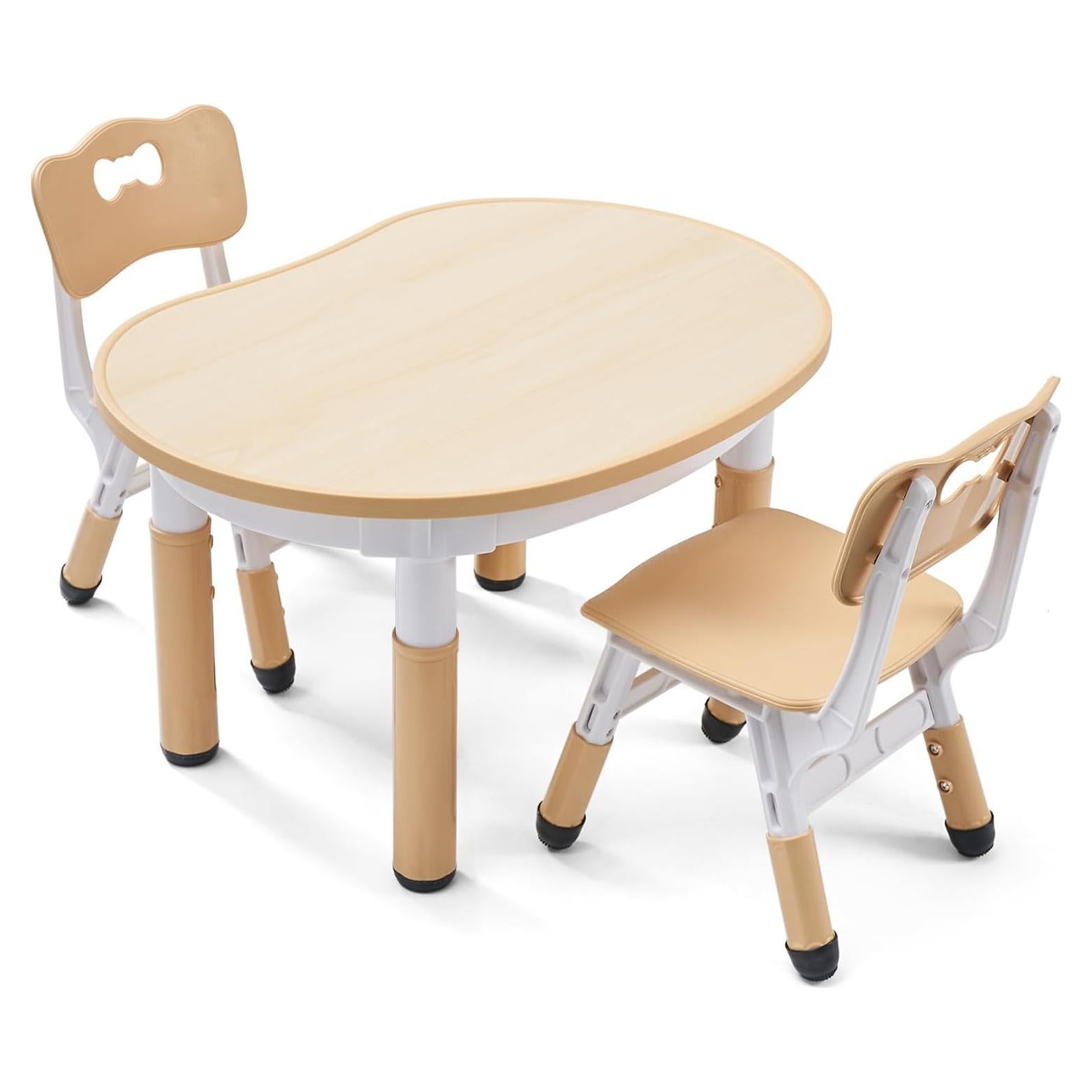 Juego de Mesa y Sillas Redondas UNICOO para Niños Ajustable