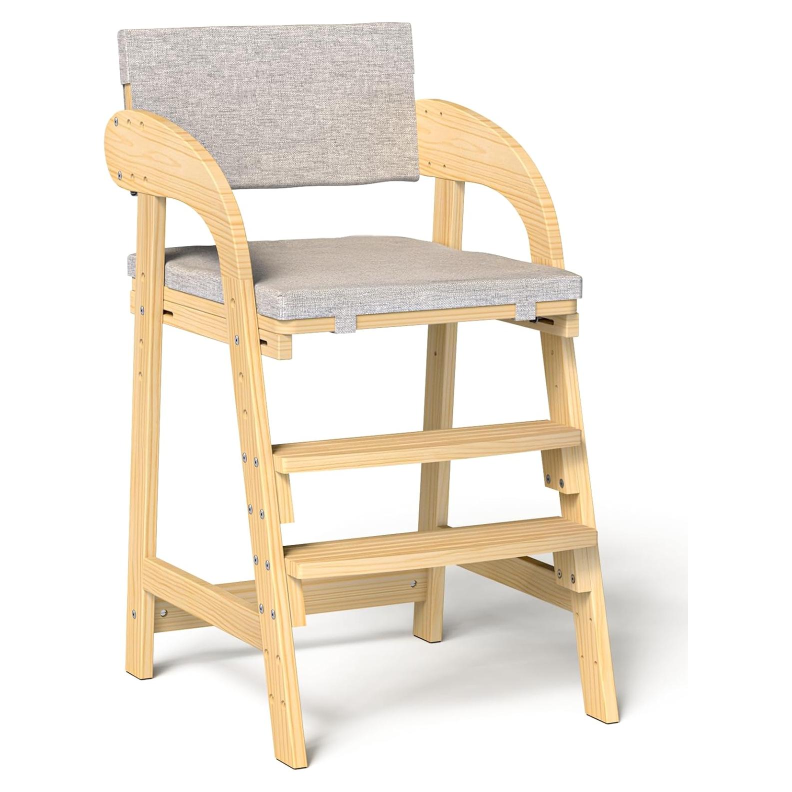 Silla Alta de Madera Easyego Ajustable para Niños 2-12 Años