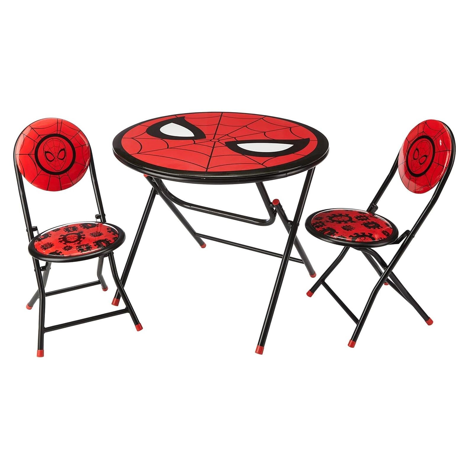 Conjunto Mesa y Sillas Plegable Spiderman 3 Piezas 60 cm