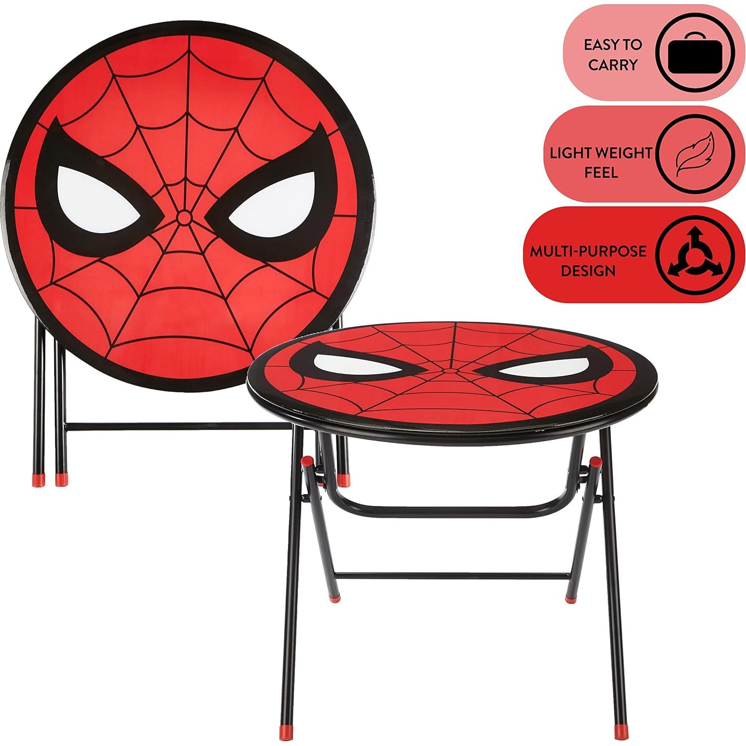 Conjunto Mesa y Sillas Plegable Spiderman 3 Piezas 60 cm