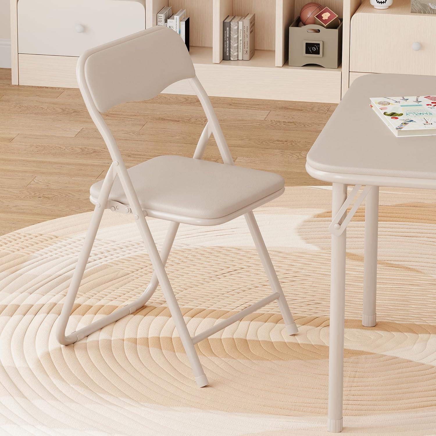 Conjunto de Mesa y Sillas Plegables GAOMON para Niños Beige