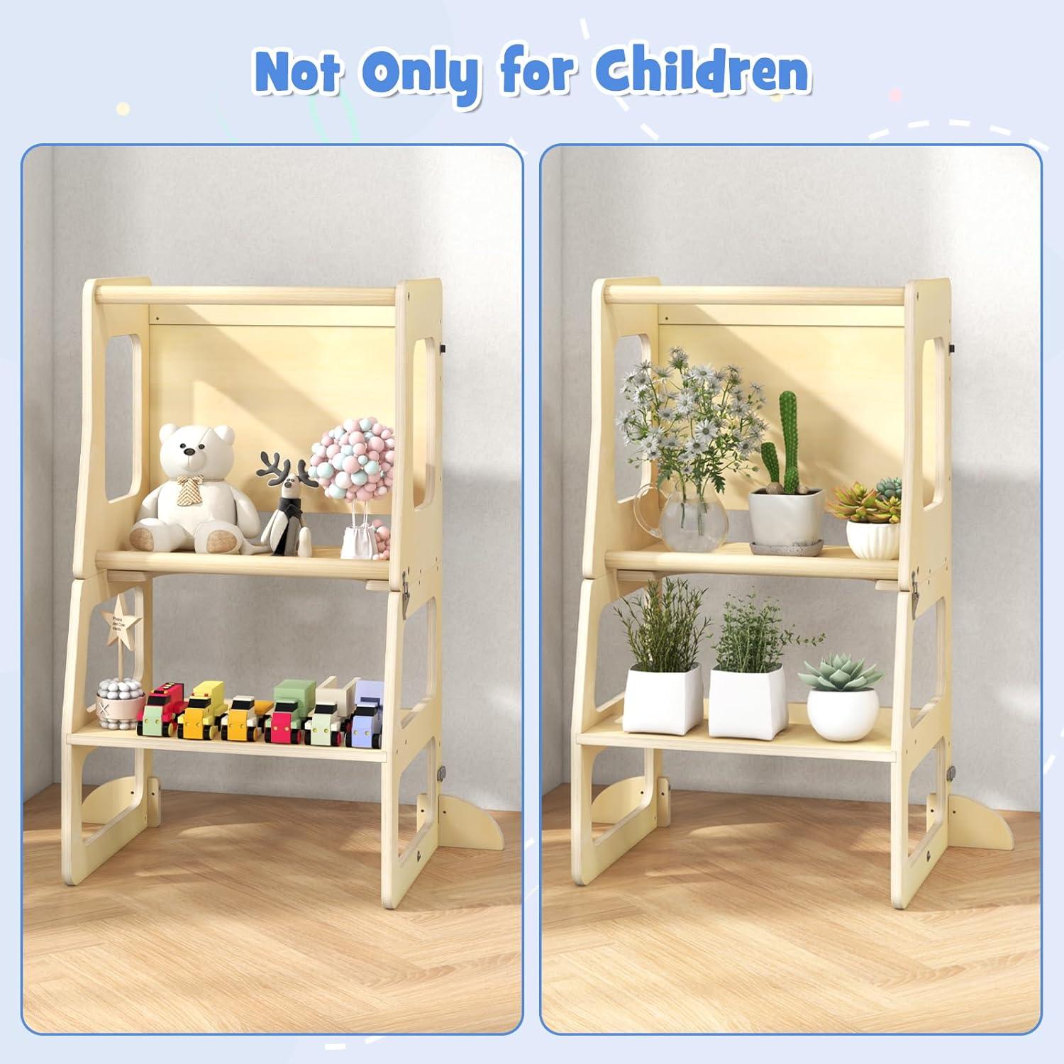 Juego de Mesa y Sillas INFANS 4 en 1 para Niños de Madera