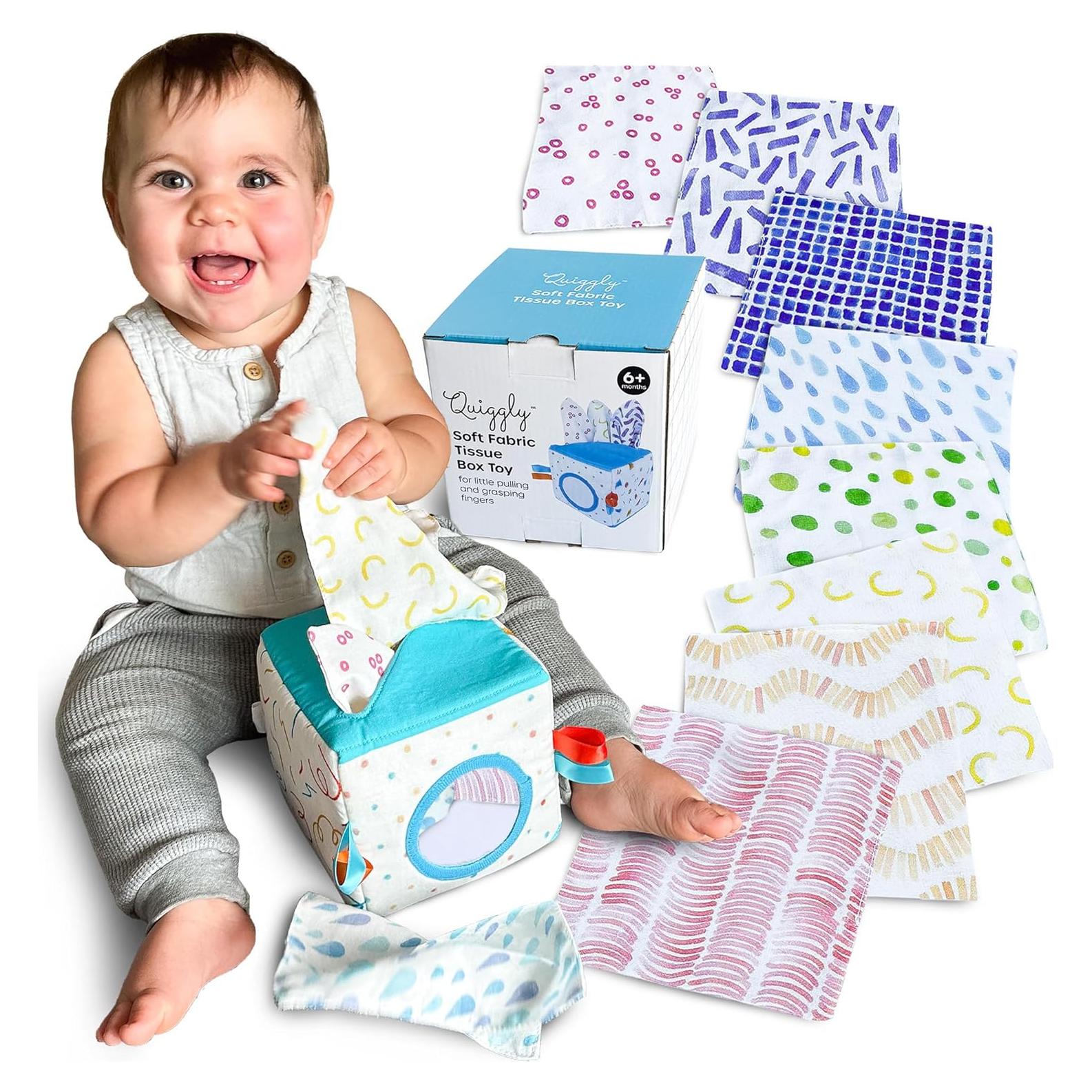 Juguete Sensorial de Tela Quiggly para Bebés 6-12 Meses