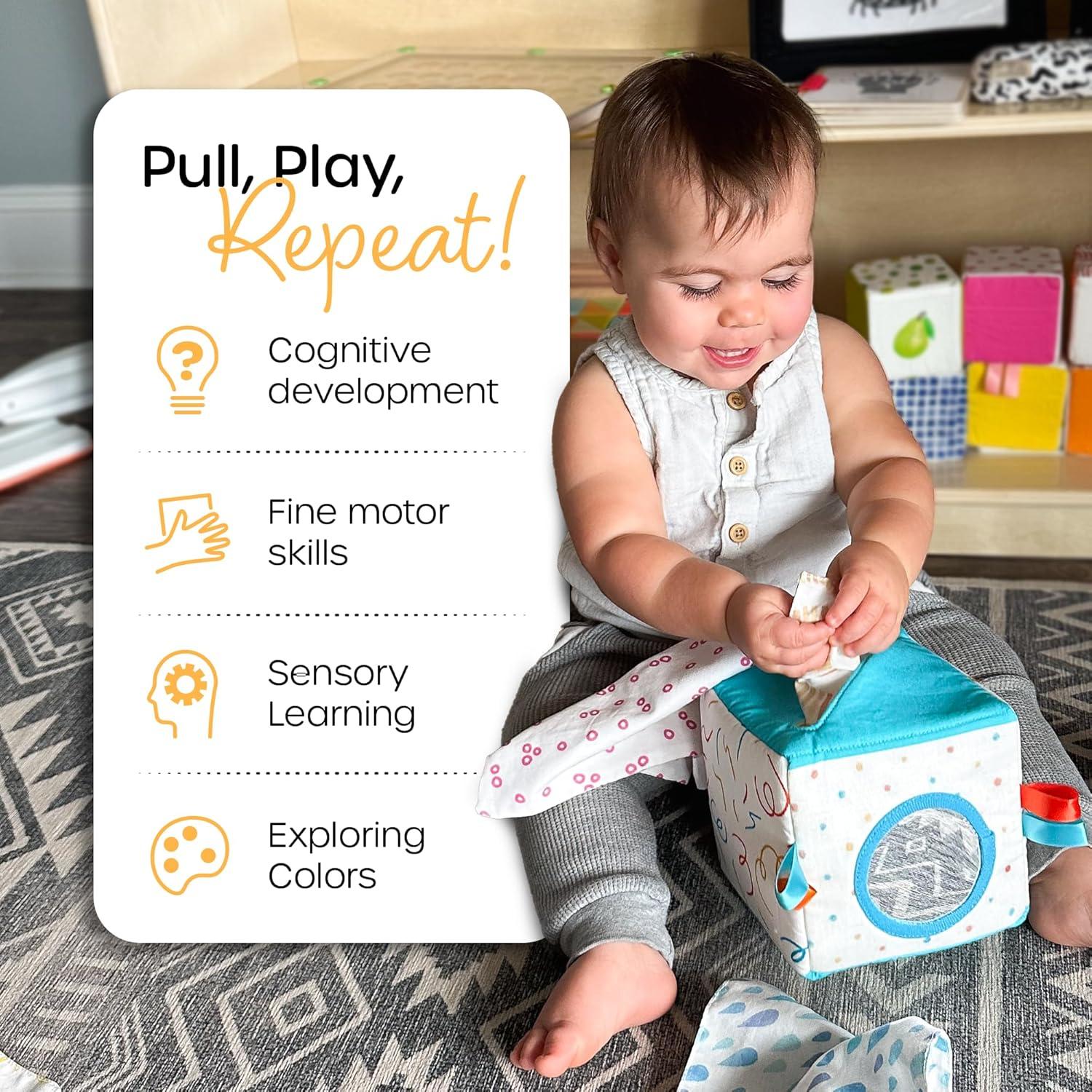 Juguete Sensorial de Tela Quiggly para Bebés 6-12 Meses