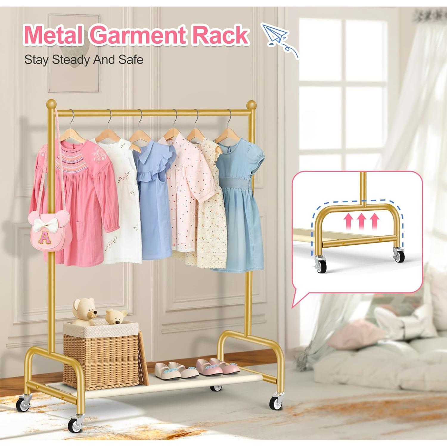 Rack de Disfraces para Niños SLEEPING LAMB Dorado 114 cm