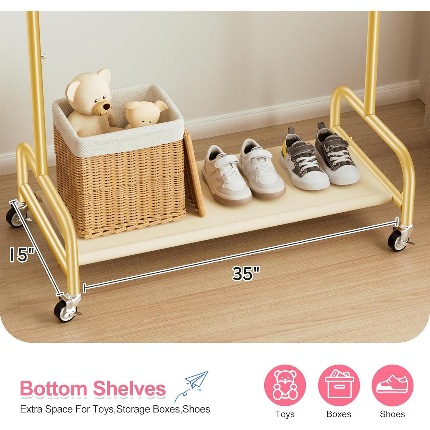 Rack de Disfraces para Niños SLEEPING LAMB Dorado 114 cm