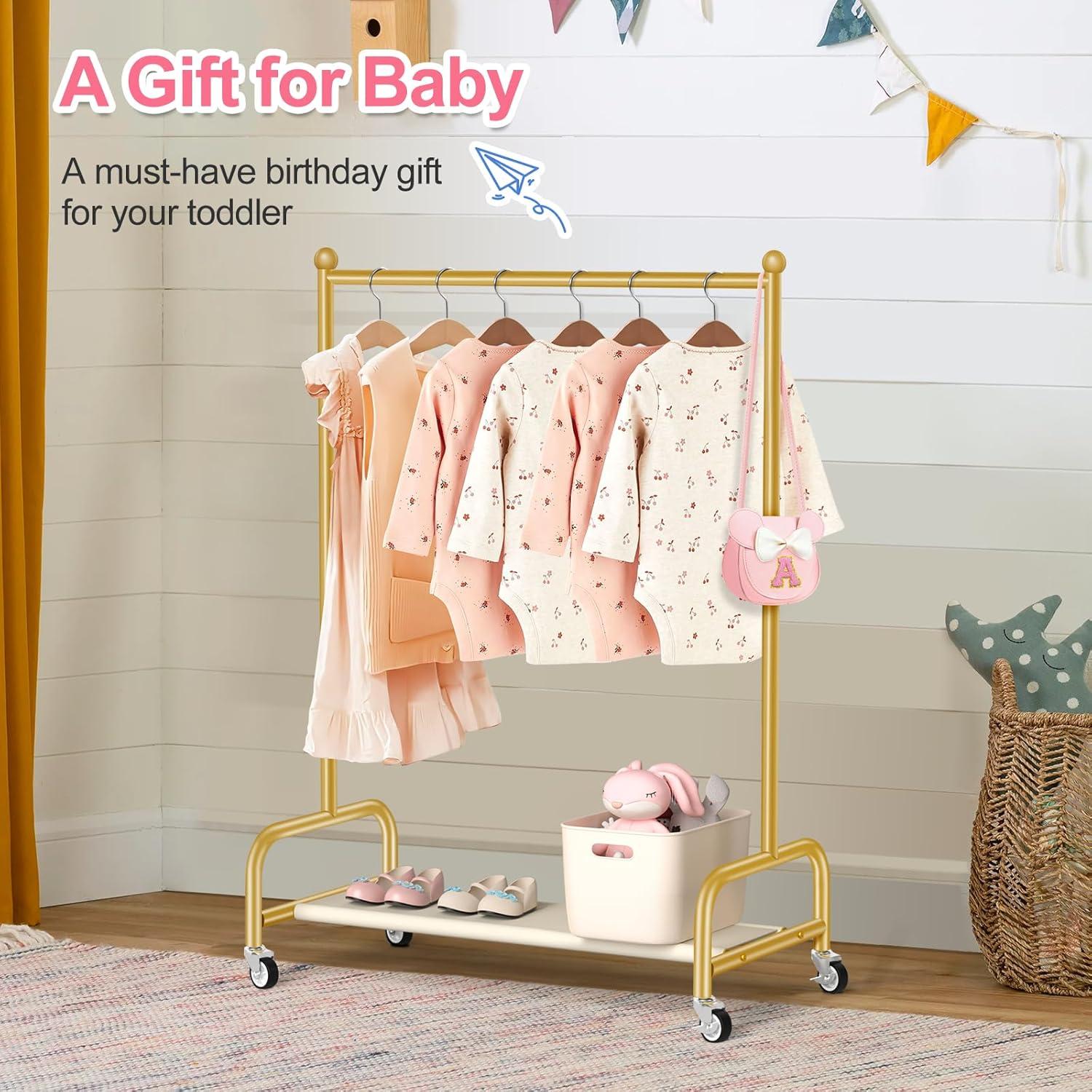 Rack de Disfraces para Niños SLEEPING LAMB Dorado 114 cm