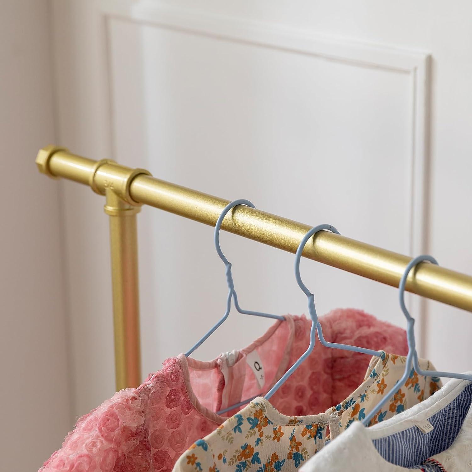 Perchero Infantil Dorado Homeyeeng con Ruedas y Almacenamiento