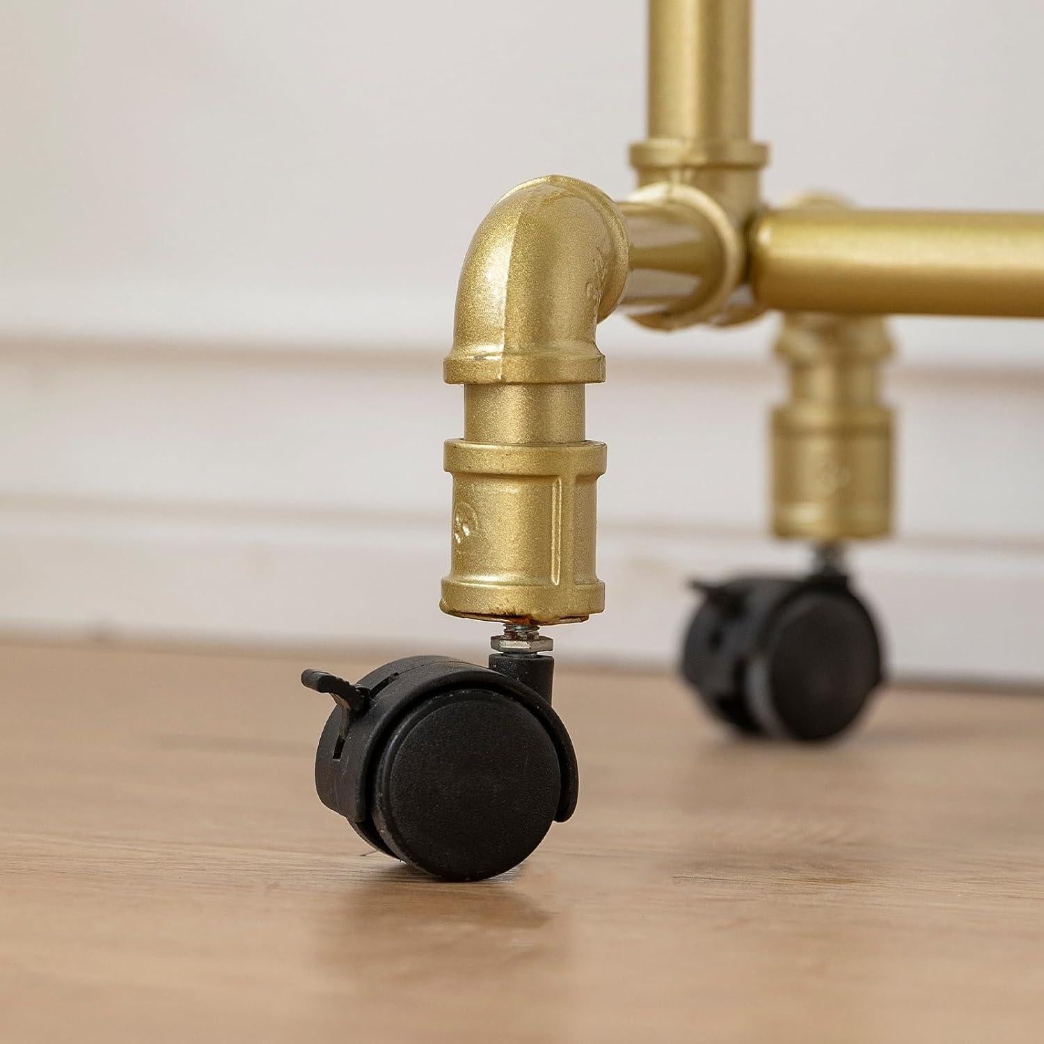 Perchero Infantil Dorado Homeyeeng con Ruedas y Almacenamiento