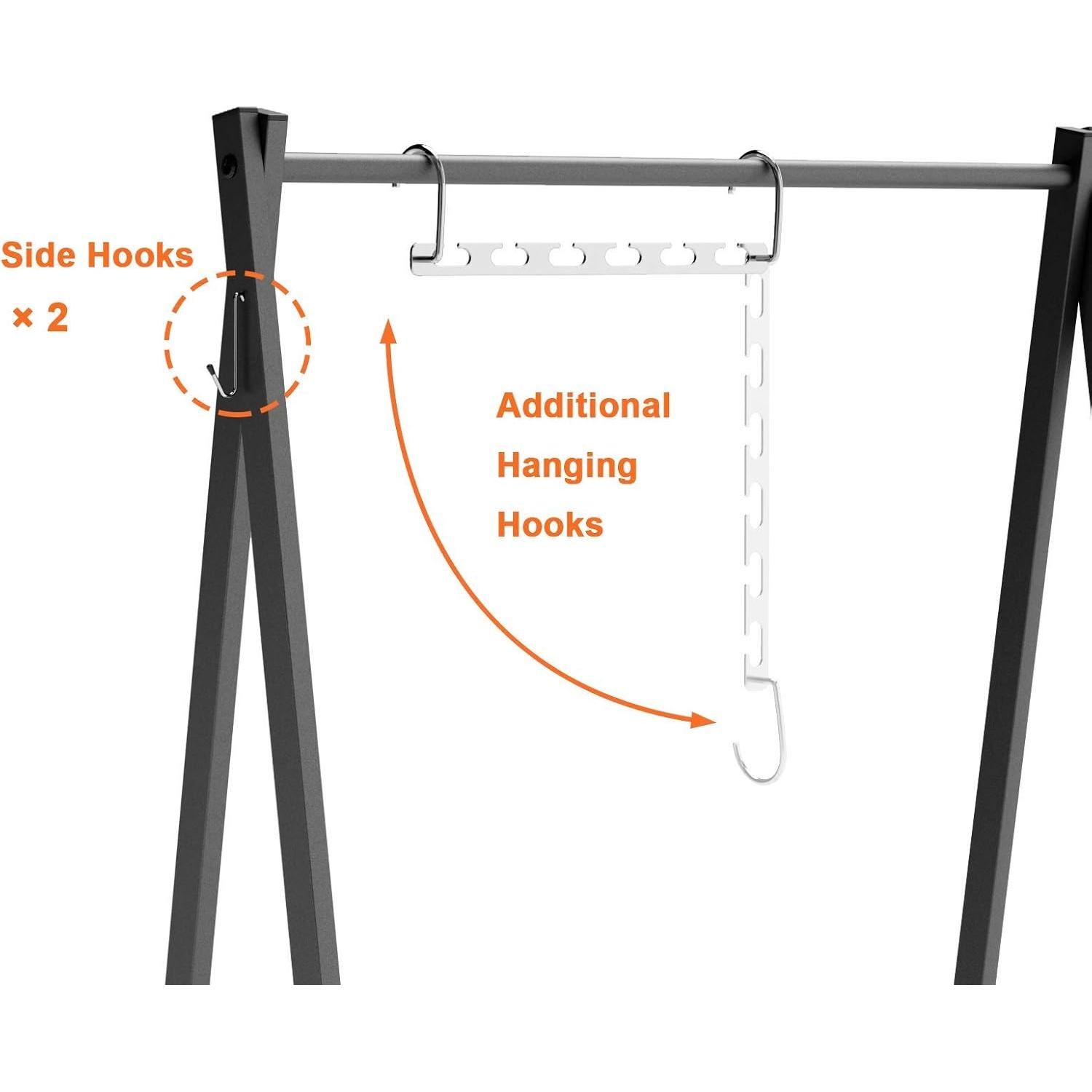 Rack de Ropa para Niños Bestier de Acero 116.8 cm con Estante