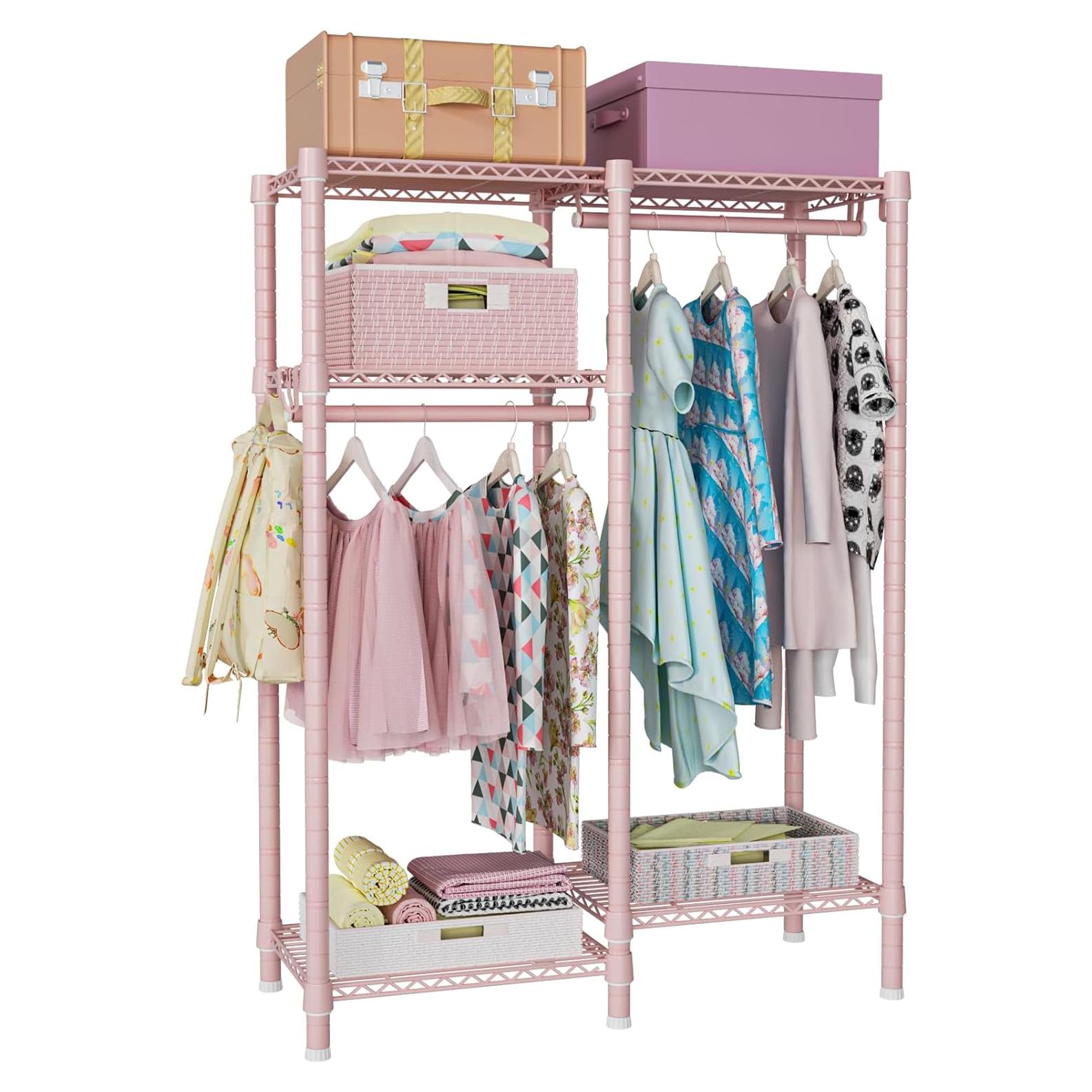 Perchero Metálico Ulif F1 Rosa Ajustable 121.9 cm