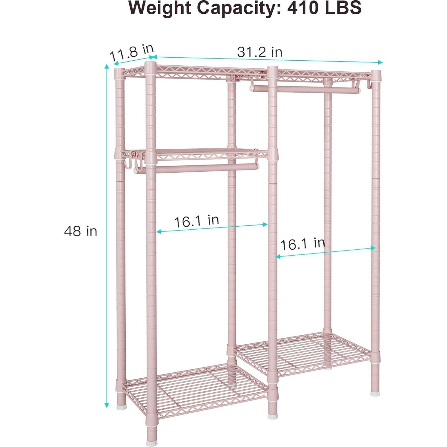 Perchero Metálico Ulif F1 Rosa Ajustable 121.9 cm