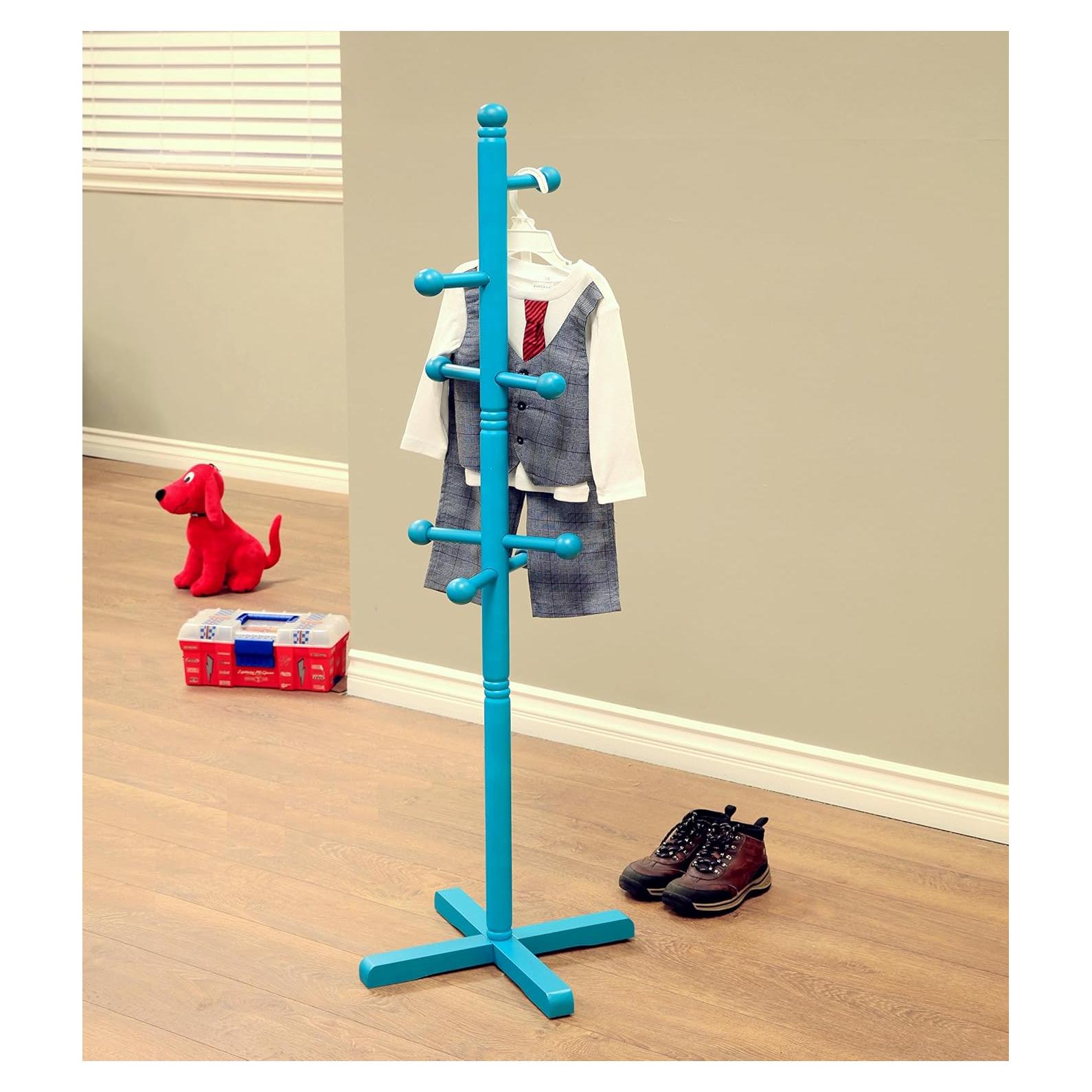 Perchero para Niños Frenchi Furniture 8 Ganchos Azul