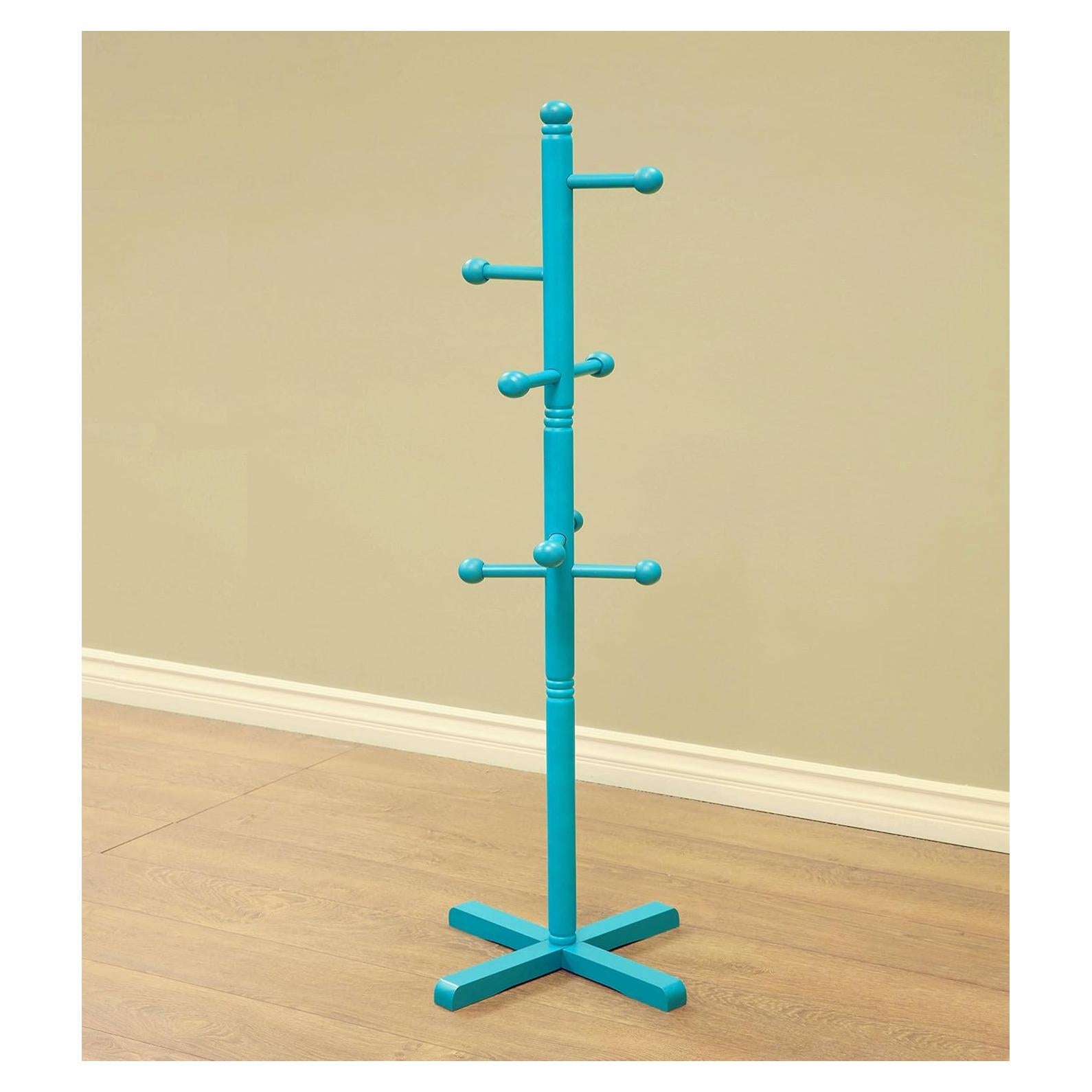 Perchero de Pie para Niños Frenchi Furniture Azul 8 Ganchos