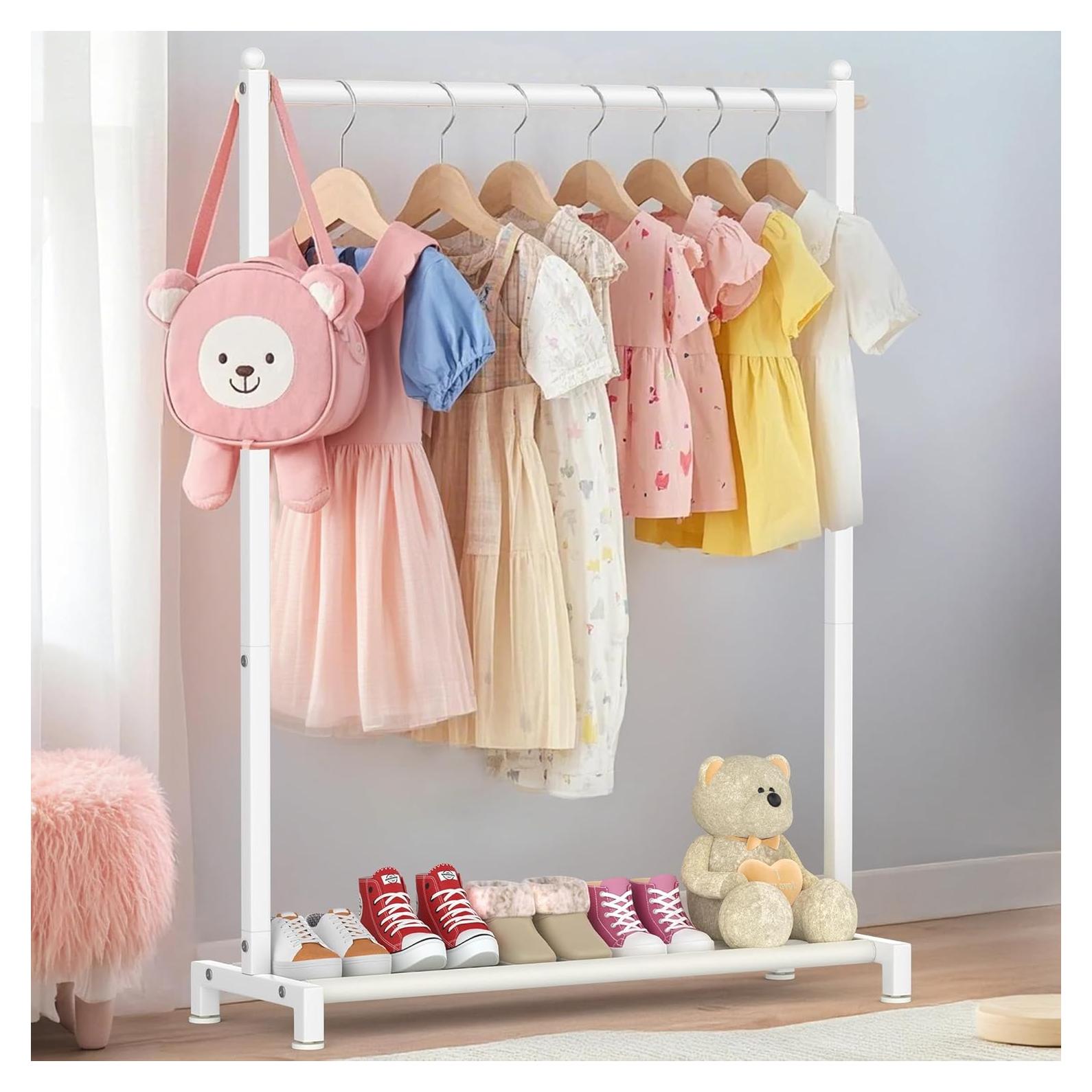 Perchero Infantil Livilord Blanco con Estante Almacenamiento